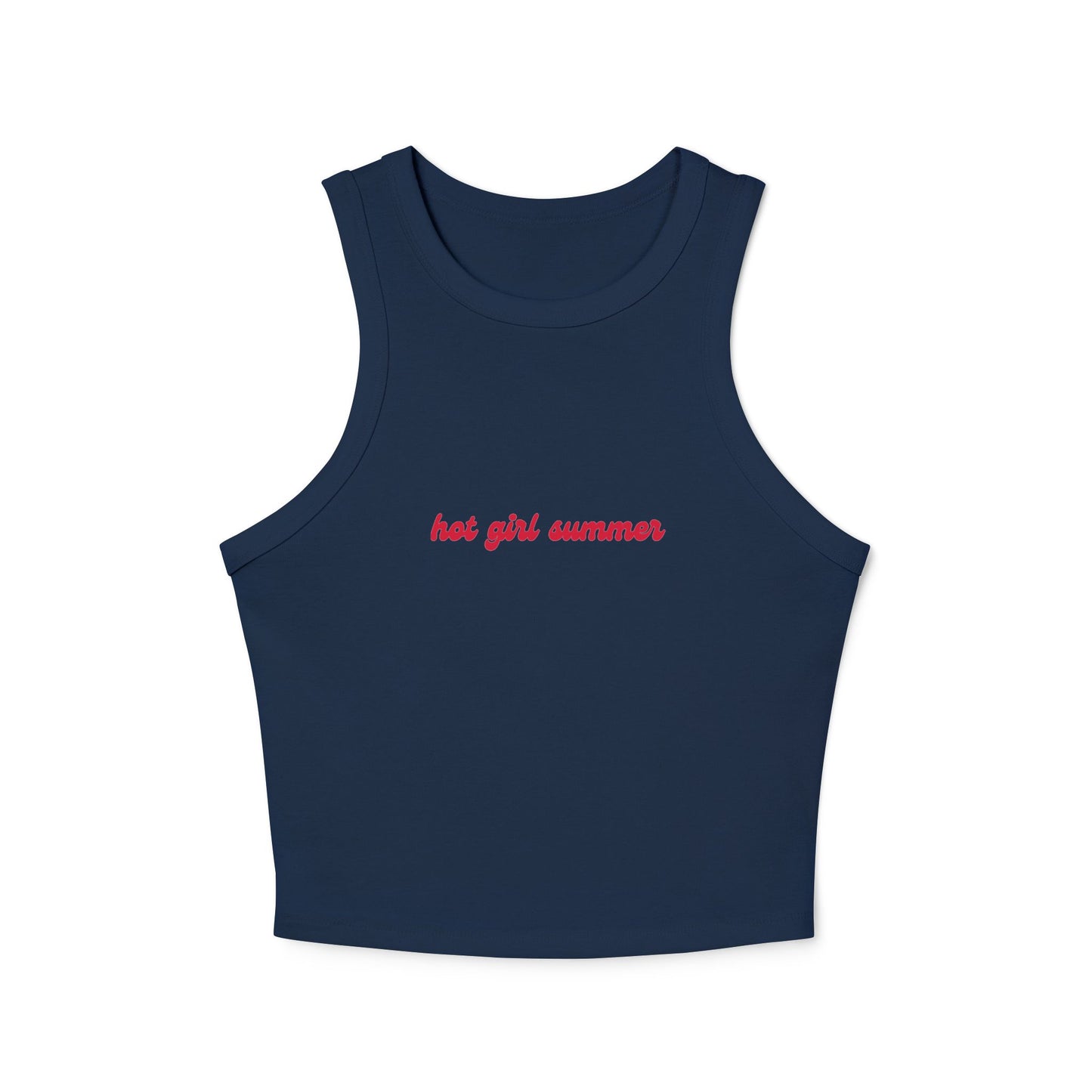"Hot Girl Summer" Micro Rib Racer Tank Top | Trendy Summer Apparel