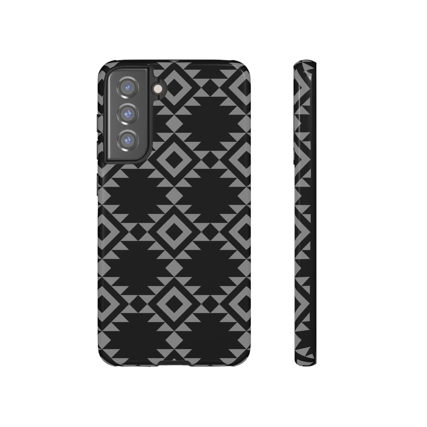 SAMSUNG Tribal Pattern Black and Grey Tough Phone Case | MADE FOR HIM AND HER