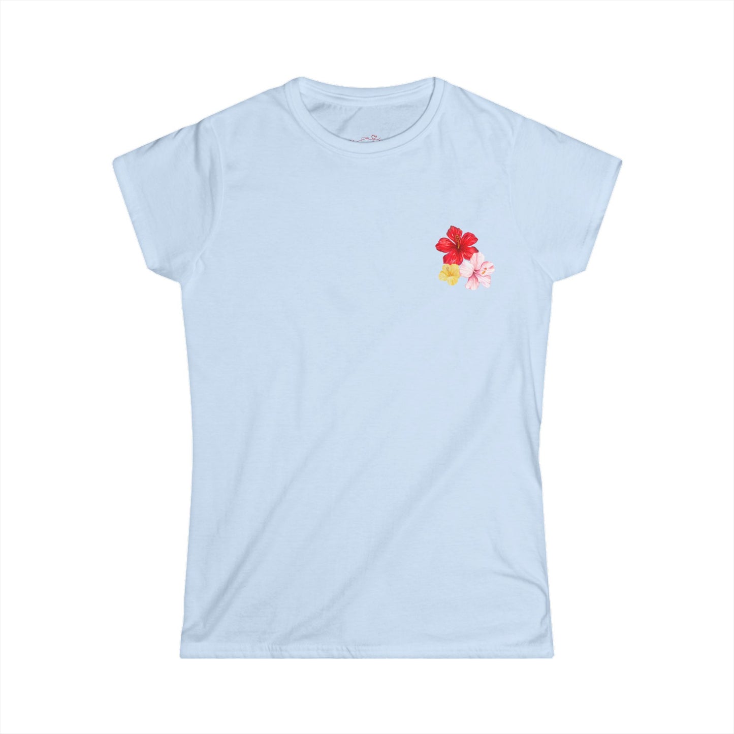 Women's Floral Softstyle Tee - Perfect for Summer Days