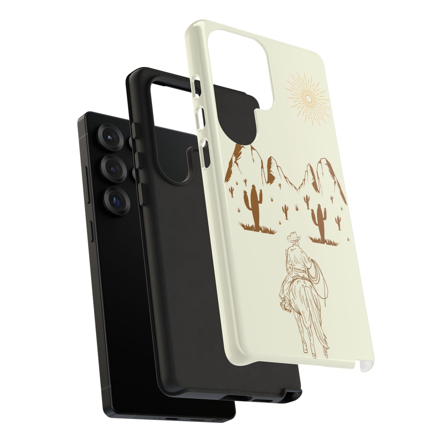 SAMSUNG Cowboy Riding into the Sunset Tough Phone Case