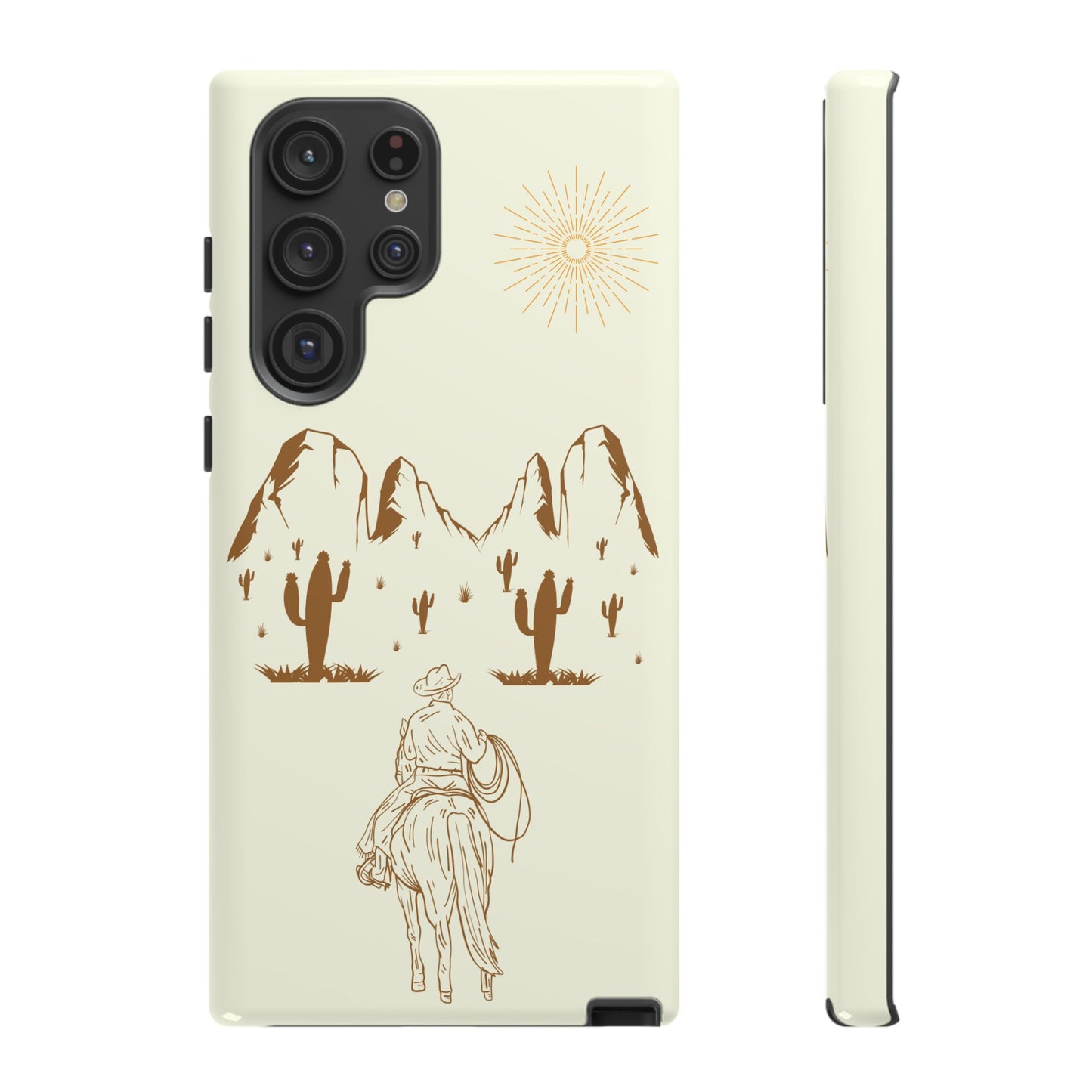 SAMSUNG Cowboy Riding into the Sunset Tough Phone Case