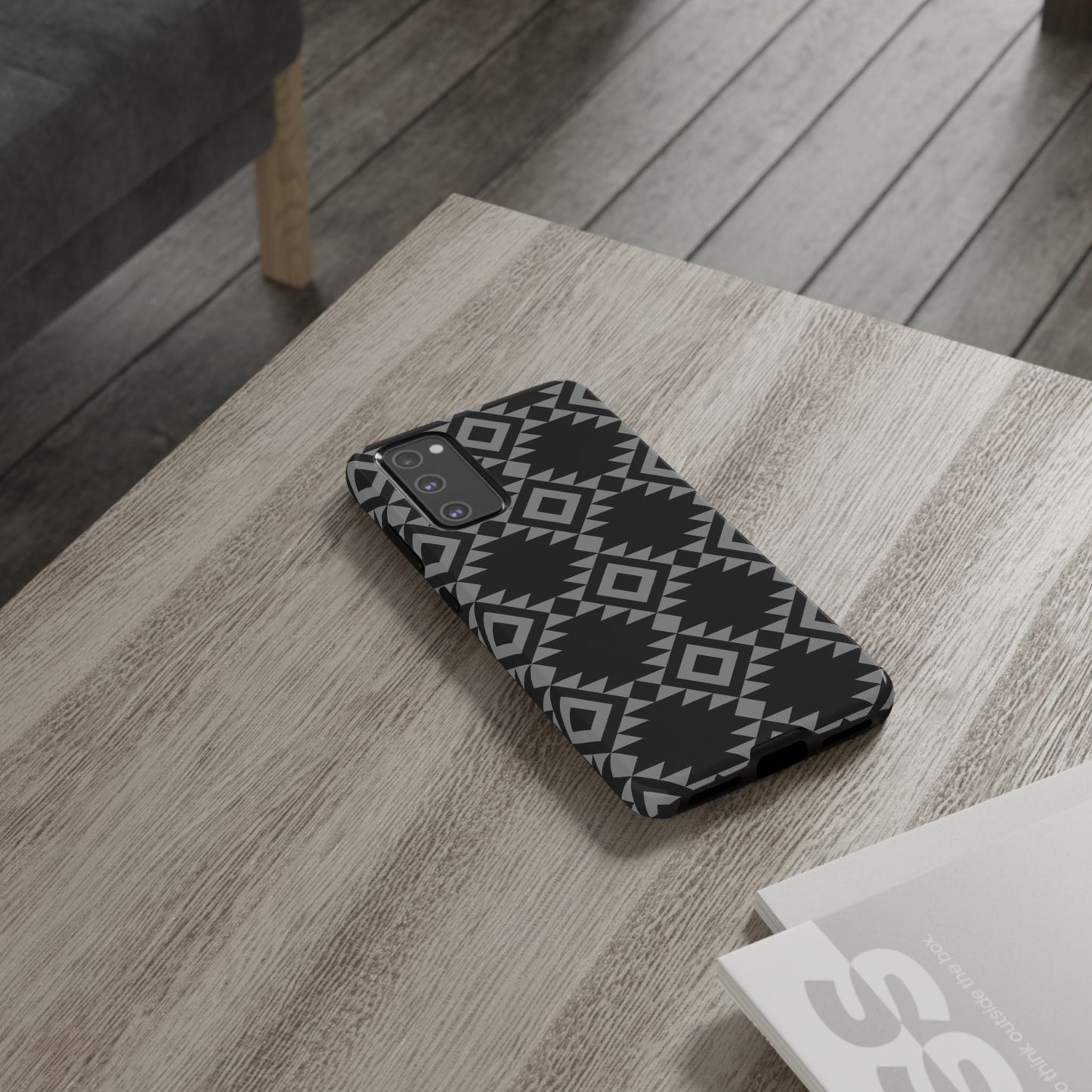 SAMSUNG Tribal Pattern Black and Grey Tough Phone Case | MADE FOR HIM AND HER
