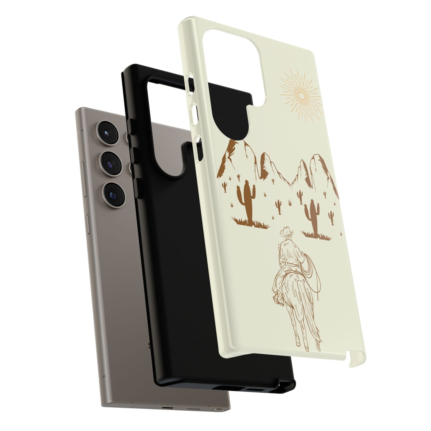 SAMSUNG Cowboy Riding into the Sunset Tough Phone Case