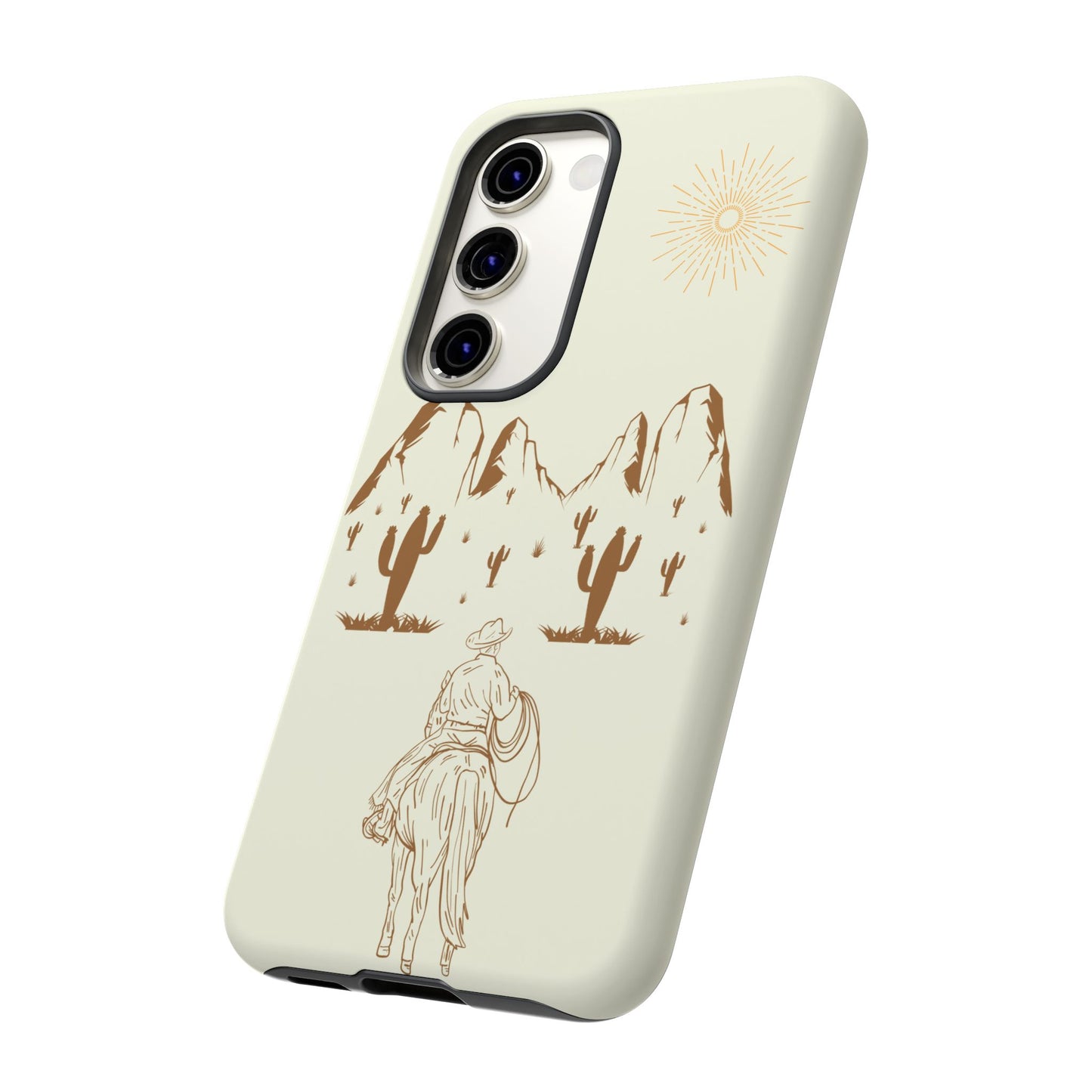 SAMSUNG Cowboy Riding into the Sunset Tough Phone Case