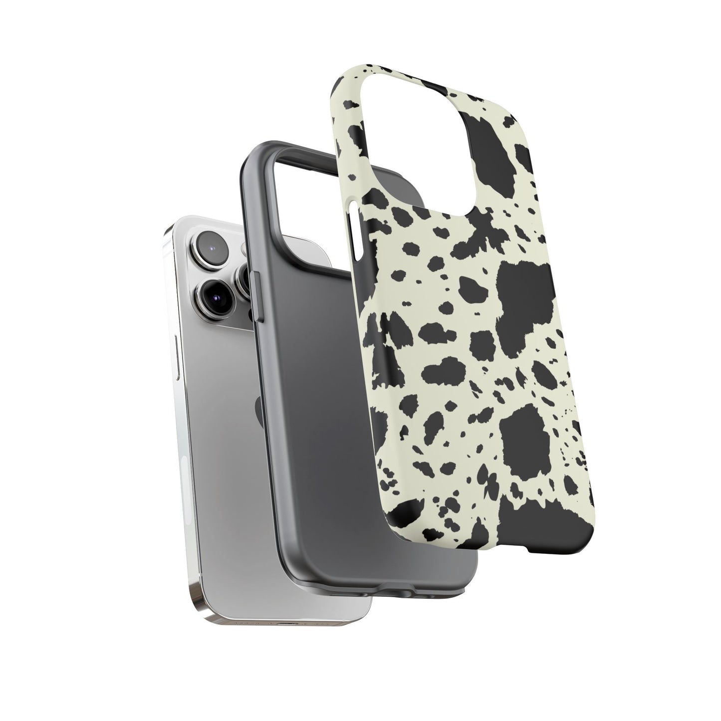 iPHONE Cow Print Tough Phone Cases l Durable Protection