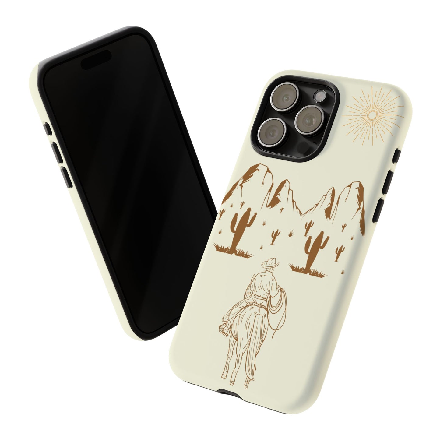 iPHONE Cowboy Riding into the Sunset Tough Phone Case