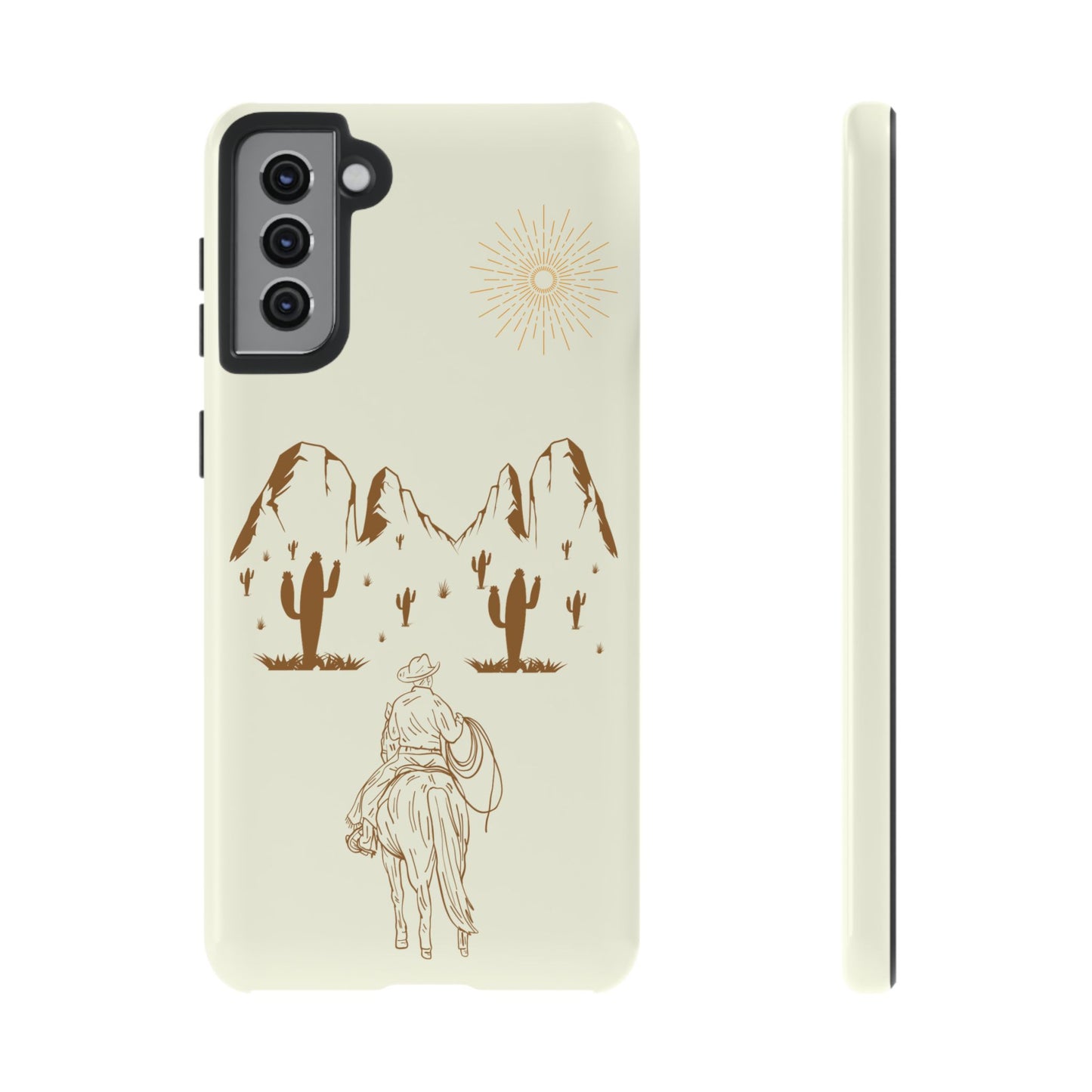SAMSUNG Cowboy Riding into the Sunset Tough Phone Case