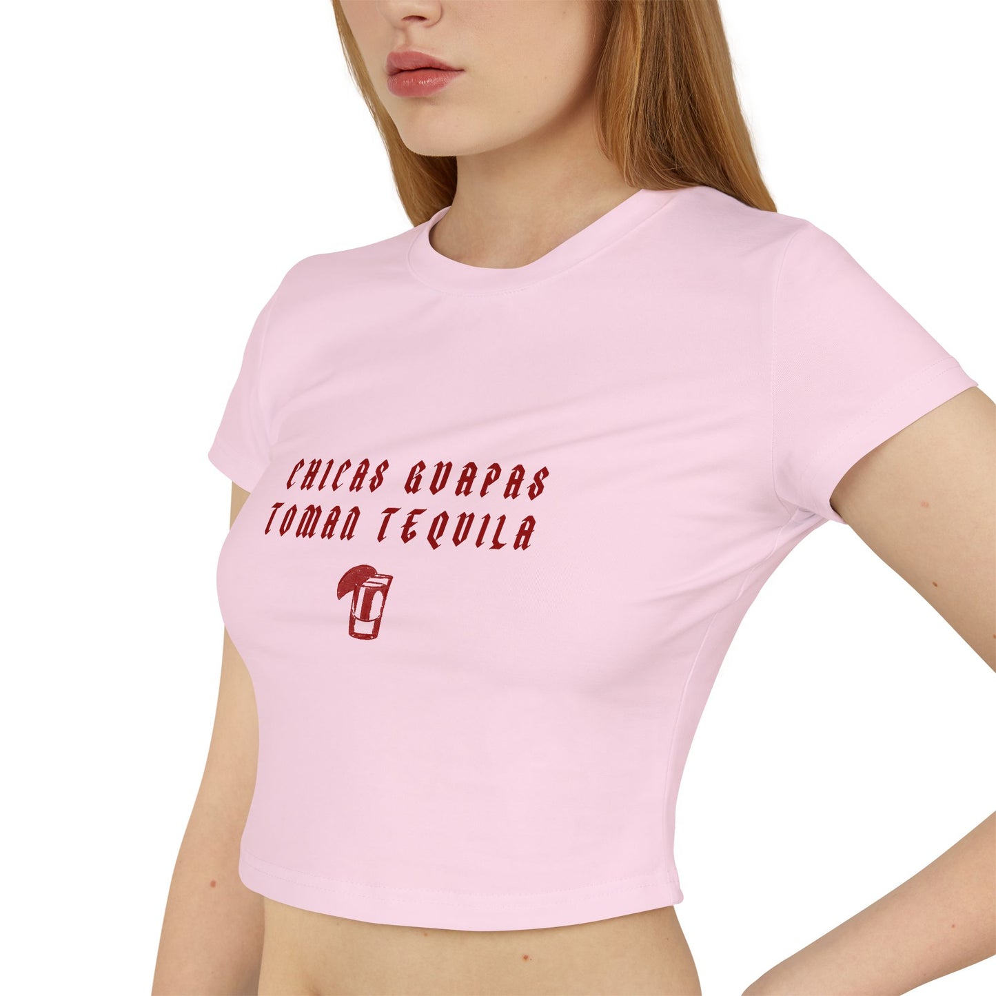 Camiseta de bebé "Chicas Guapas Tomate Tequila" - Top Corto Moderno para Salidas Nocturnas Divertidas