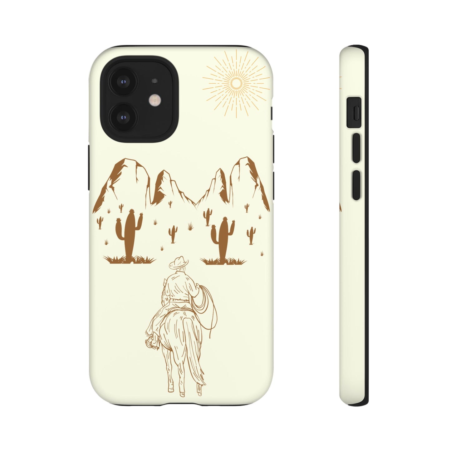 iPHONE Cowboy Riding into the Sunset Tough Phone Case