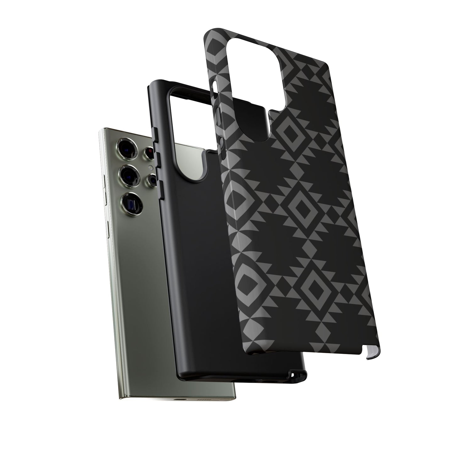SAMSUNG Tribal Pattern Black and Grey Tough Phone Case | MADE FOR HIM AND HER