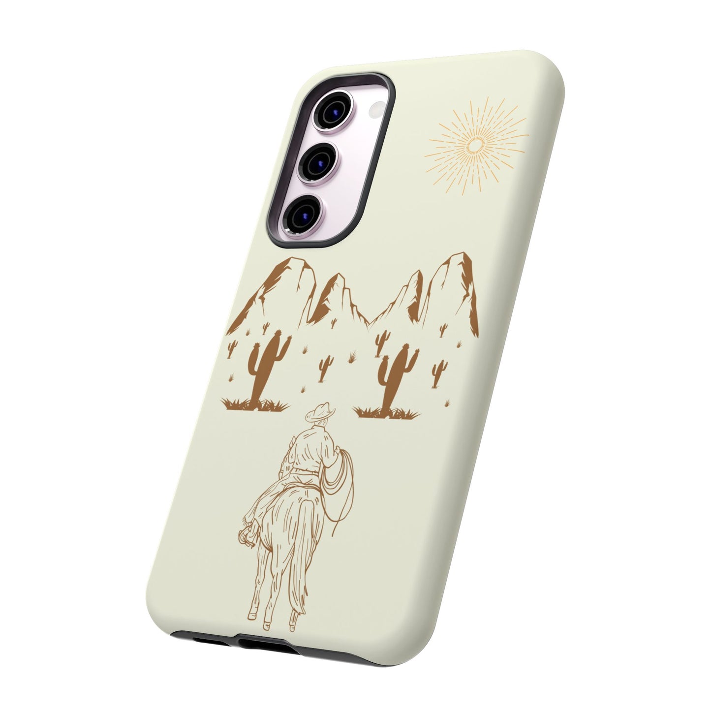 SAMSUNG Cowboy Riding into the Sunset Tough Phone Case