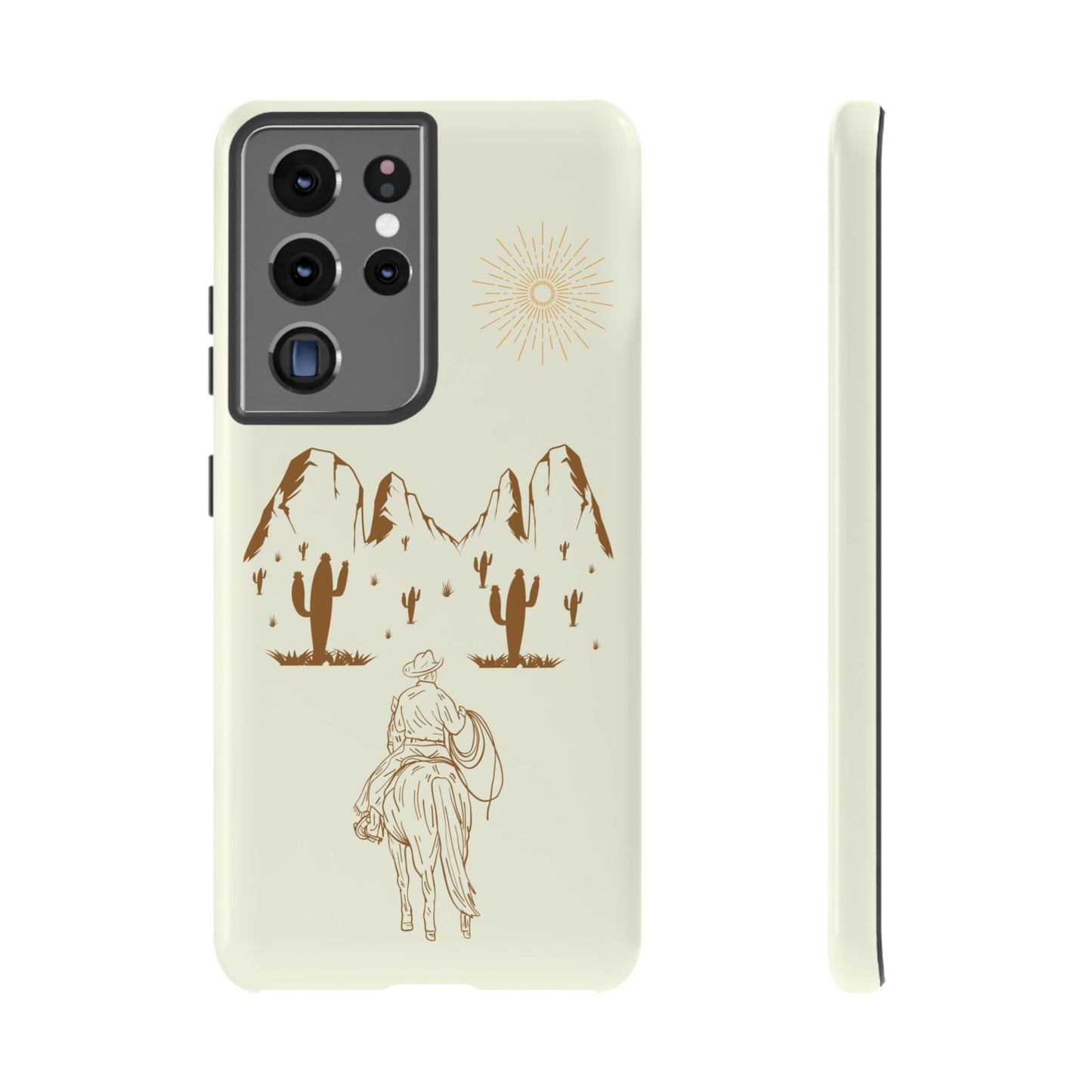 SAMSUNG Cowboy Riding into the Sunset Tough Phone Case