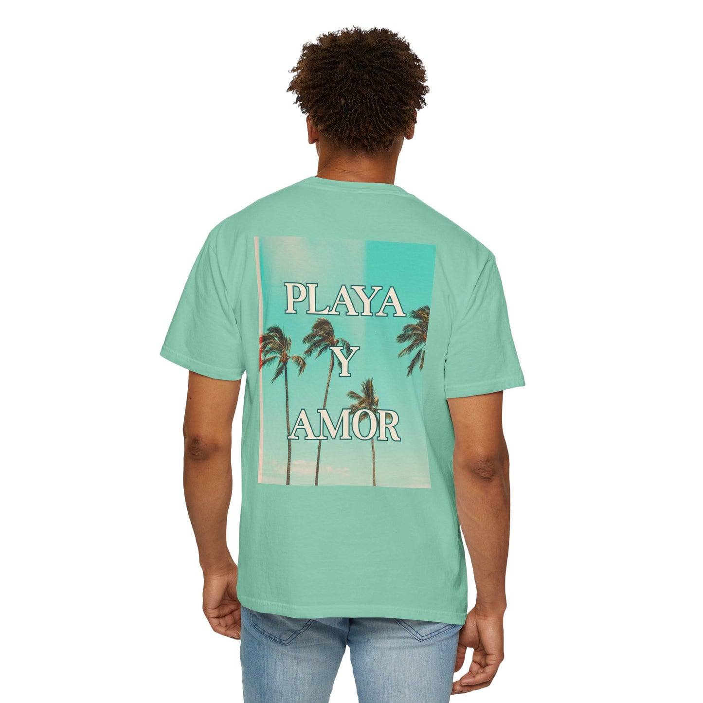 Playa y Amor T-Shirt l Tropical Graphic Tee, Summer Vibes Shirt