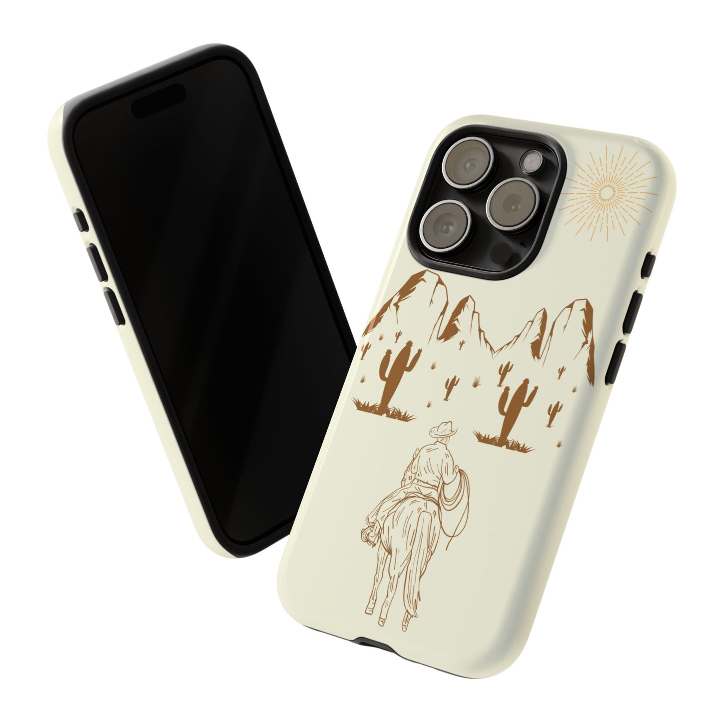 iPHONE Cowboy Riding into the Sunset Tough Phone Case