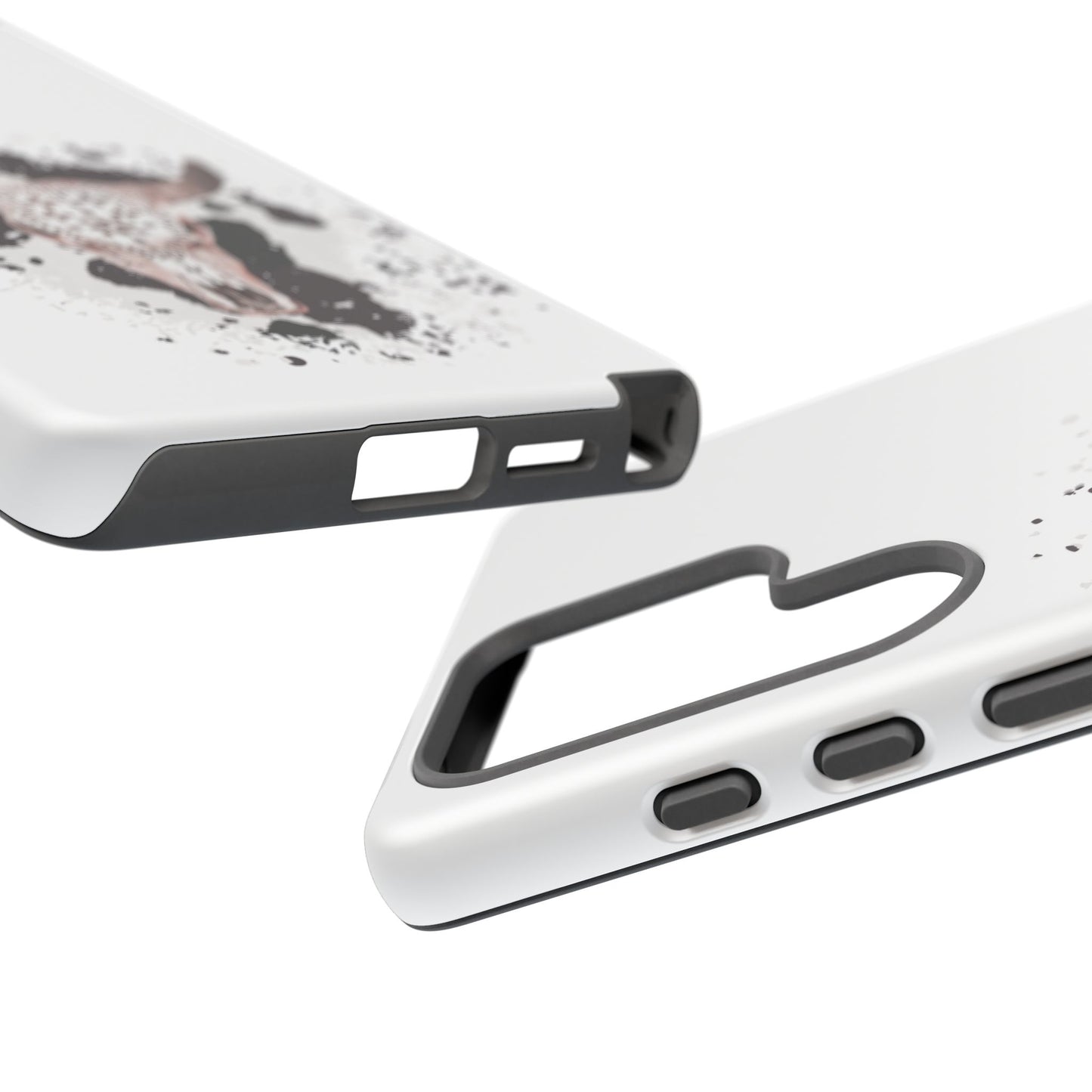 SAMSUNG Bull Skull with Cow Print Tough Phone Case l Gift for Him, Western Style