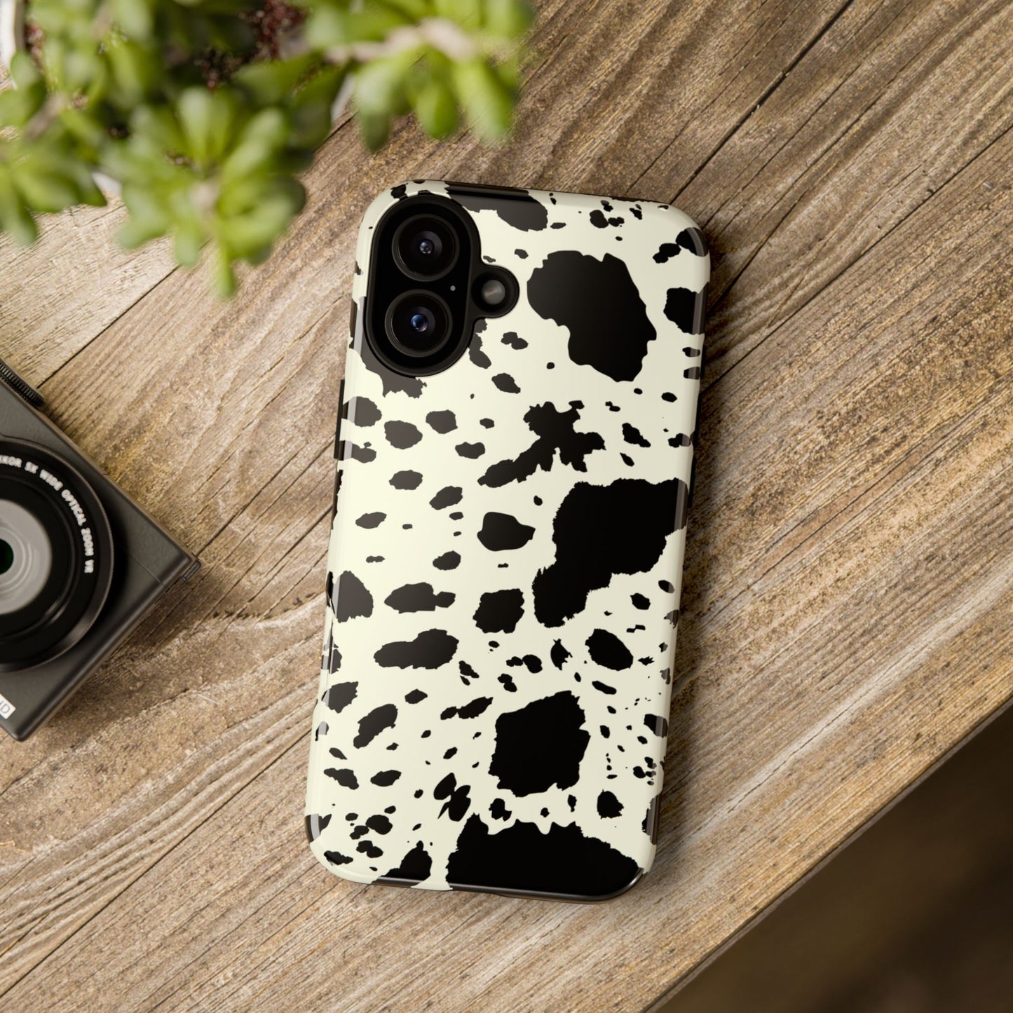 iPHONE Cow Print Tough Phone Cases l Durable Protection