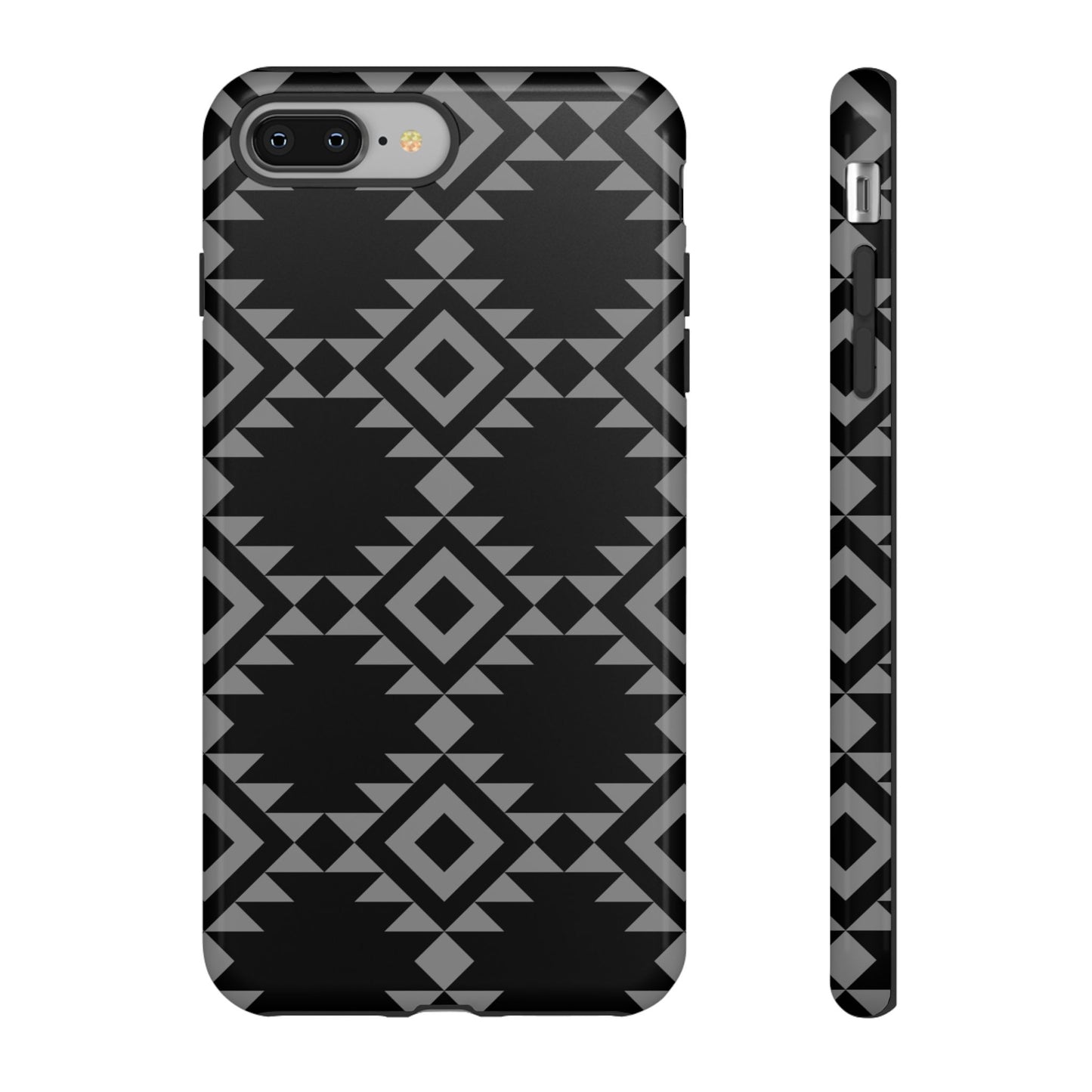 iPHONE Tribal Pattern Black and Grey Tough Phone Case | MADE FOR HIM AND HER