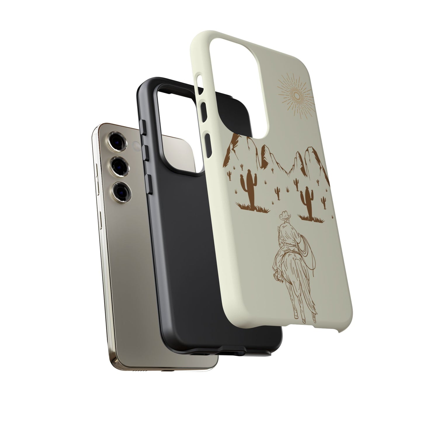 SAMSUNG Cowboy Riding into the Sunset Tough Phone Case