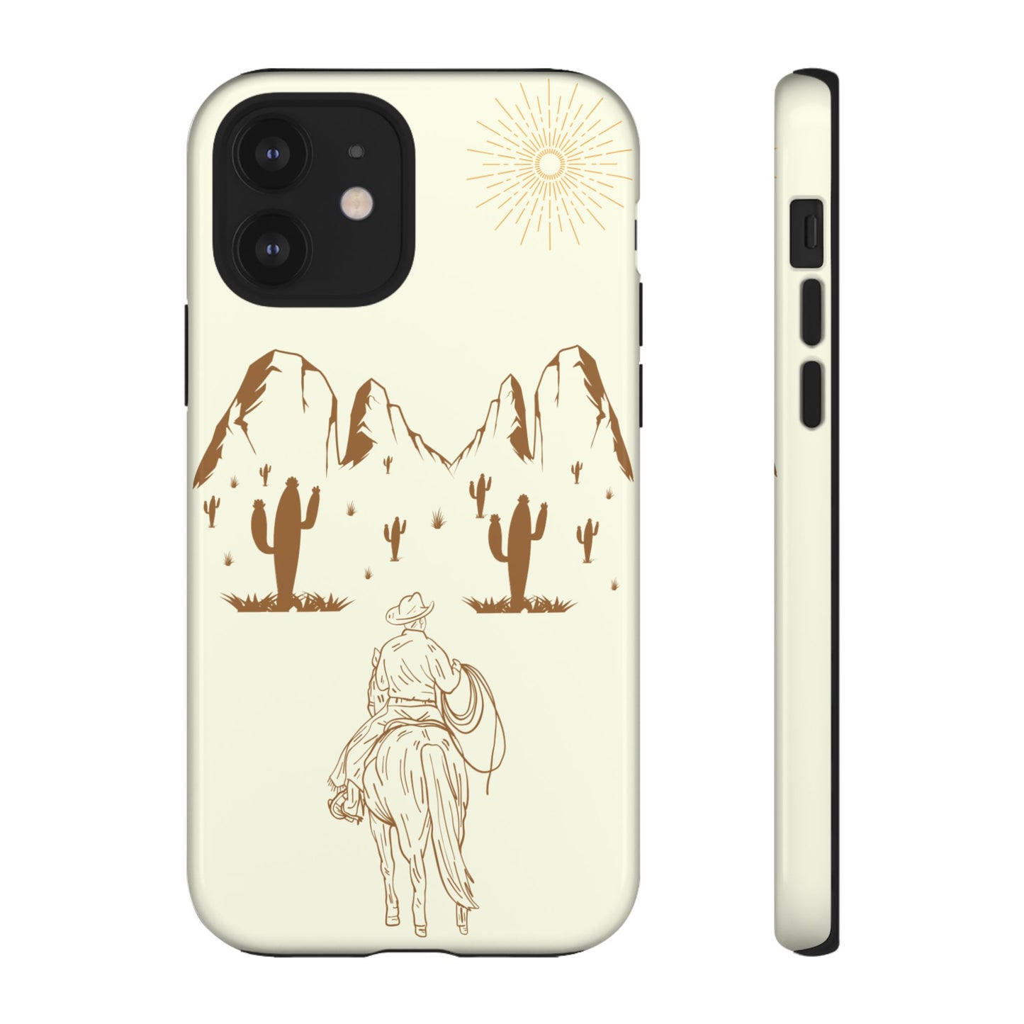 iPHONE Cowboy Riding into the Sunset Tough Phone Case