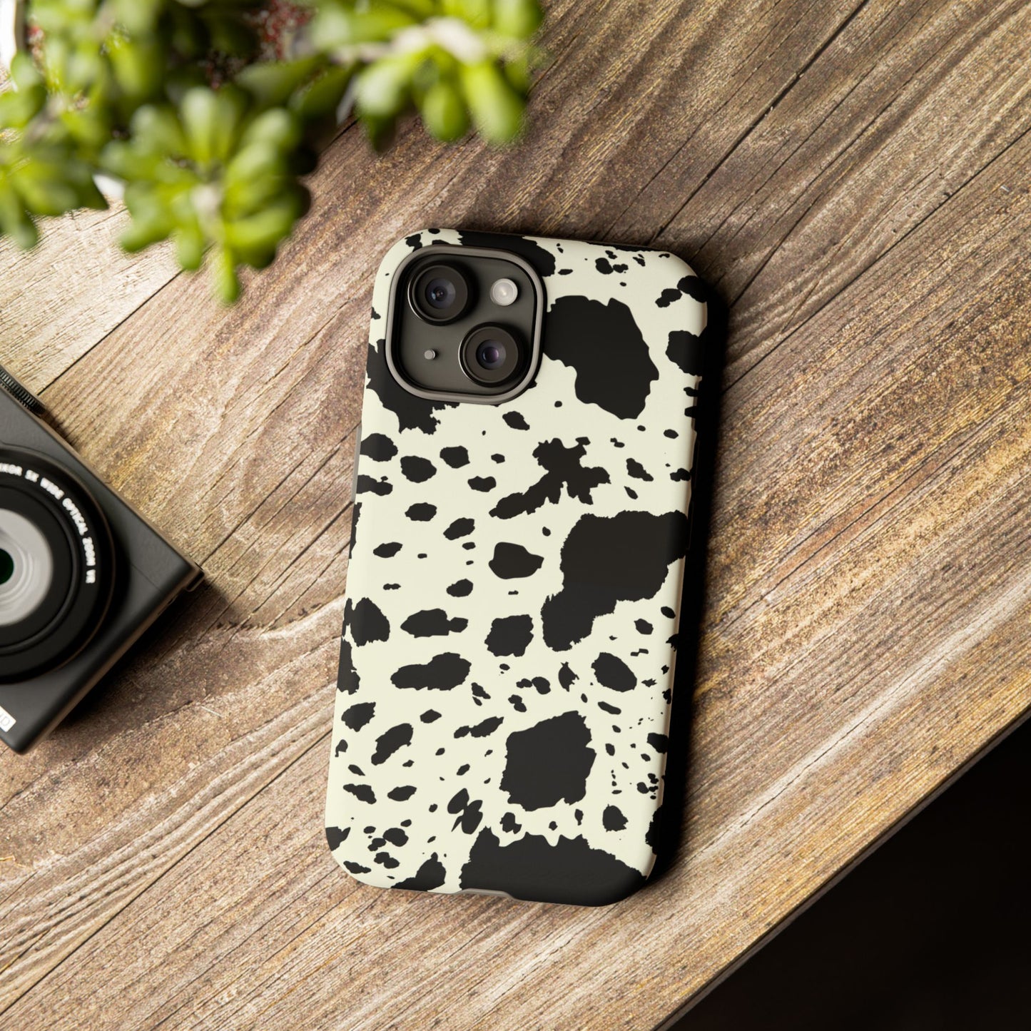 iPHONE Cow Print Tough Phone Cases l Durable Protection