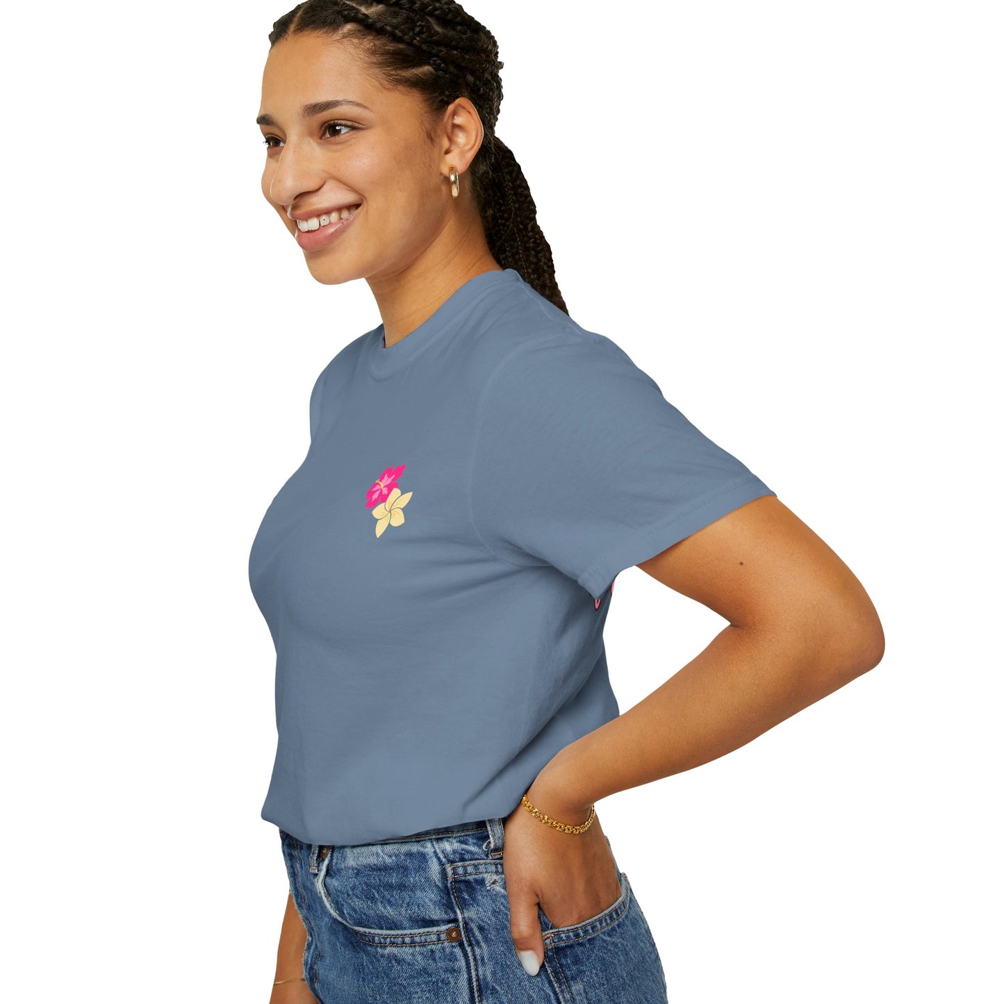 T-Shirt with Floral Print l Cheery Apparel for Summer, Casual Style