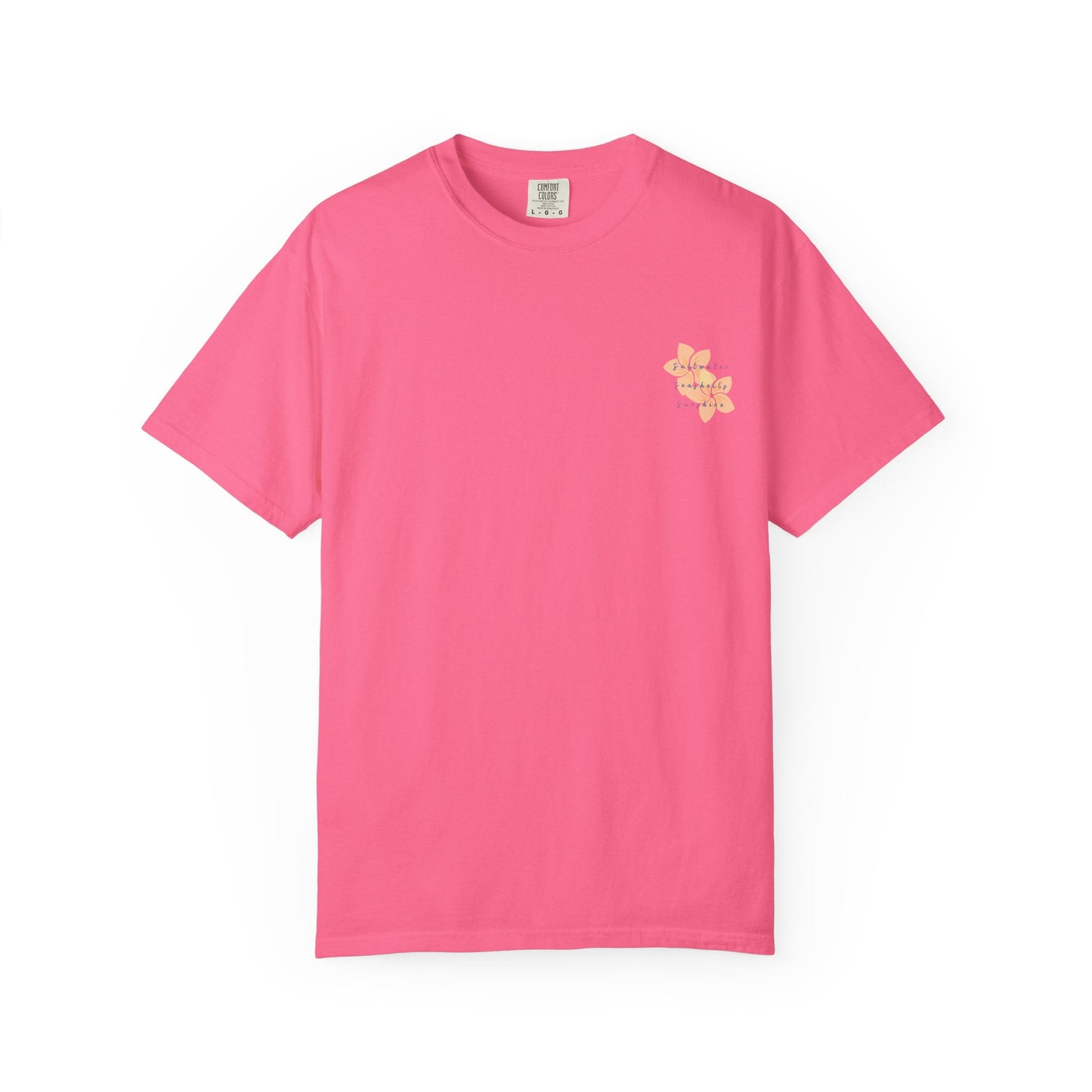 "Saltwater, Seashells, Sunshine" Garment-Dyed T-Shirt l Coastal Vibes, Relaxed Fit, Beachwear