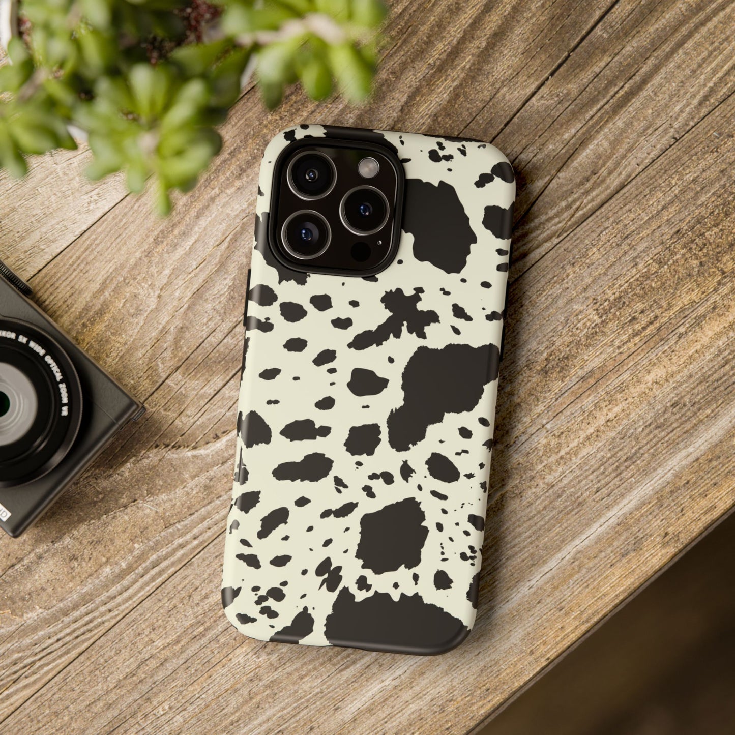 iPHONE Cow Print Tough Phone Cases l Durable Protection