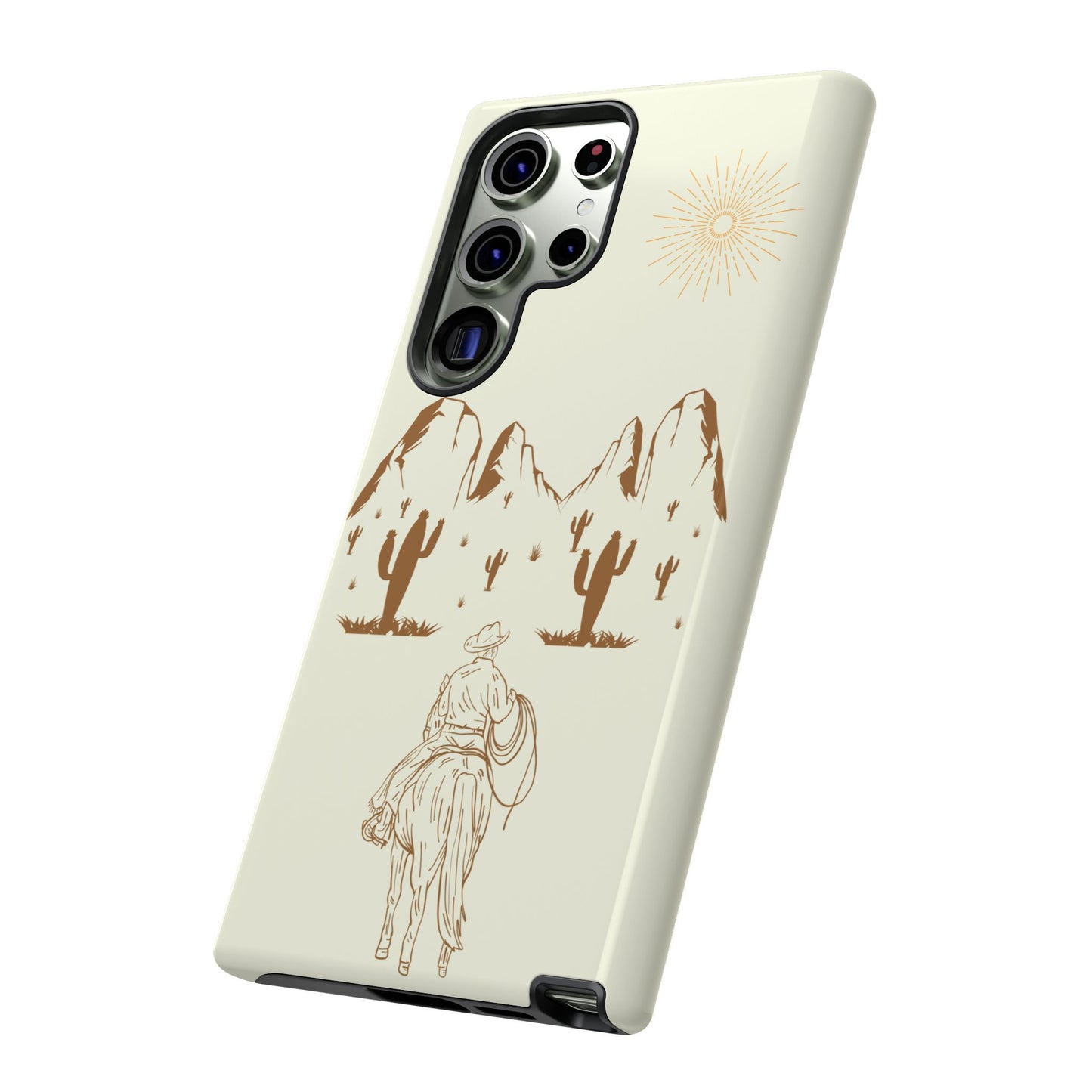SAMSUNG Cowboy Riding into the Sunset Tough Phone Case