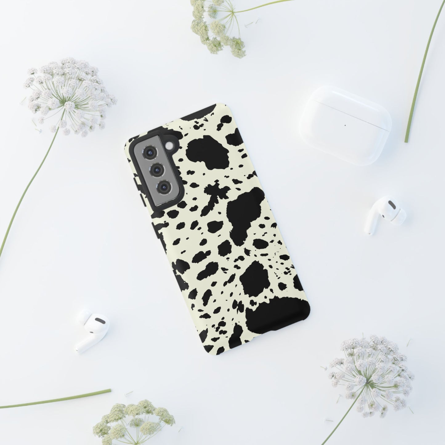 SAMSUNG Cow Print Tough Phone Cases l Durable Protection