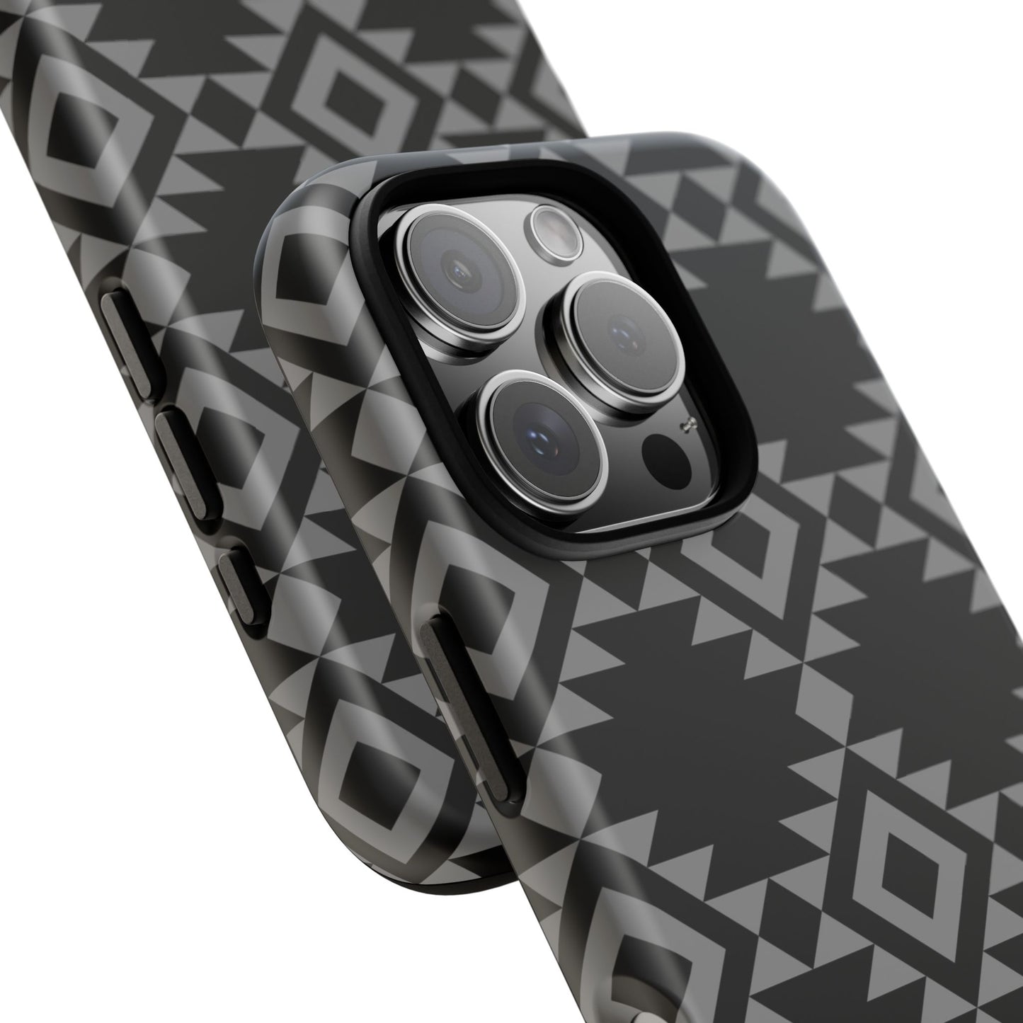 iPHONE Tribal Pattern Black and Grey Tough Phone Case | MADE FOR HIM AND HER