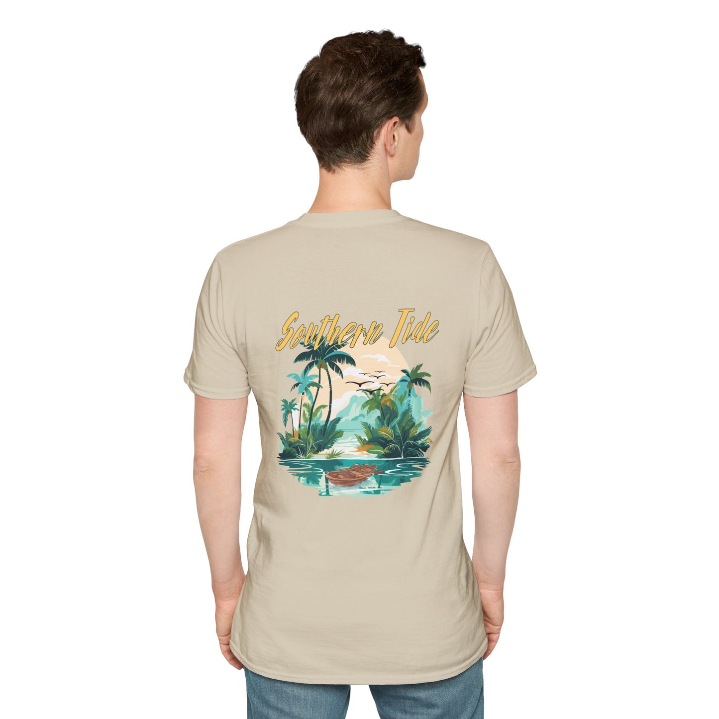 "Southern Tide" Tropical T-Shirt l Unisex Softstyle Tee, Summer Apparel