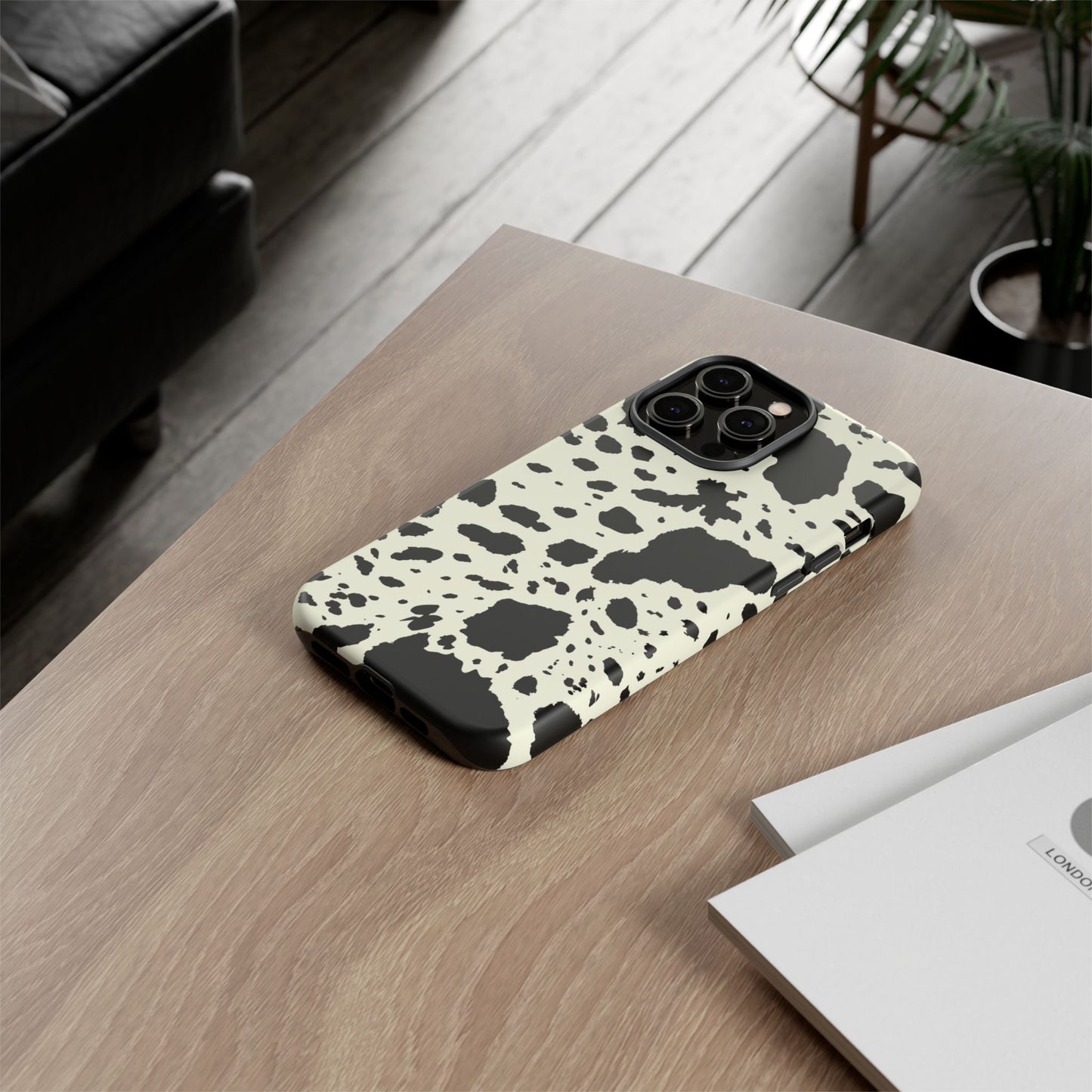 iPHONE Cow Print Tough Phone Cases l Durable Protection