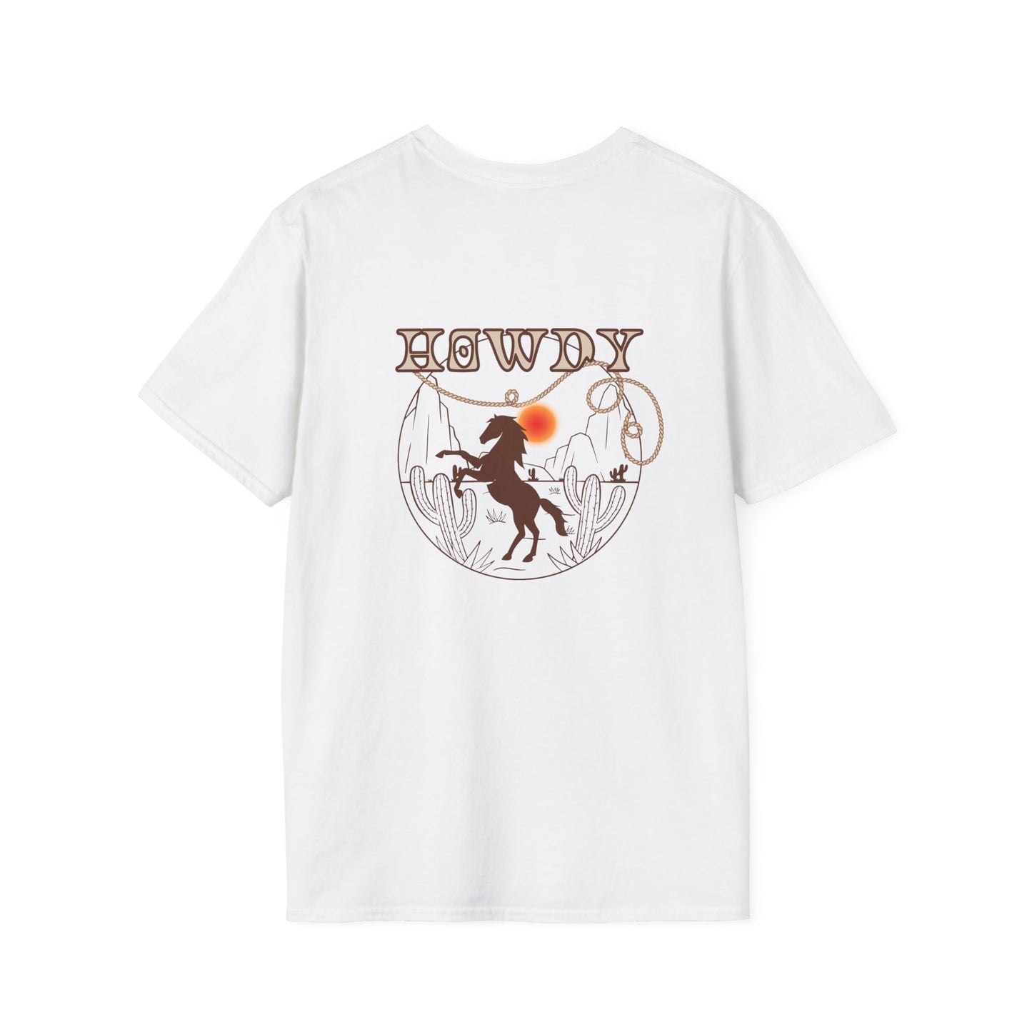 Howdy Cowboy Graphic Tee - Unisex Softstyle T-Shirt