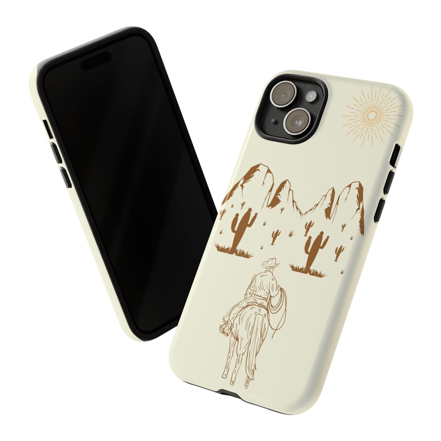 iPHONE Cowboy Riding into the Sunset Tough Phone Case