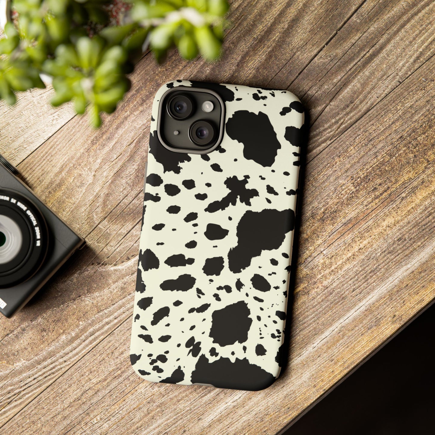 iPHONE Cow Print Tough Phone Cases l Durable Protection