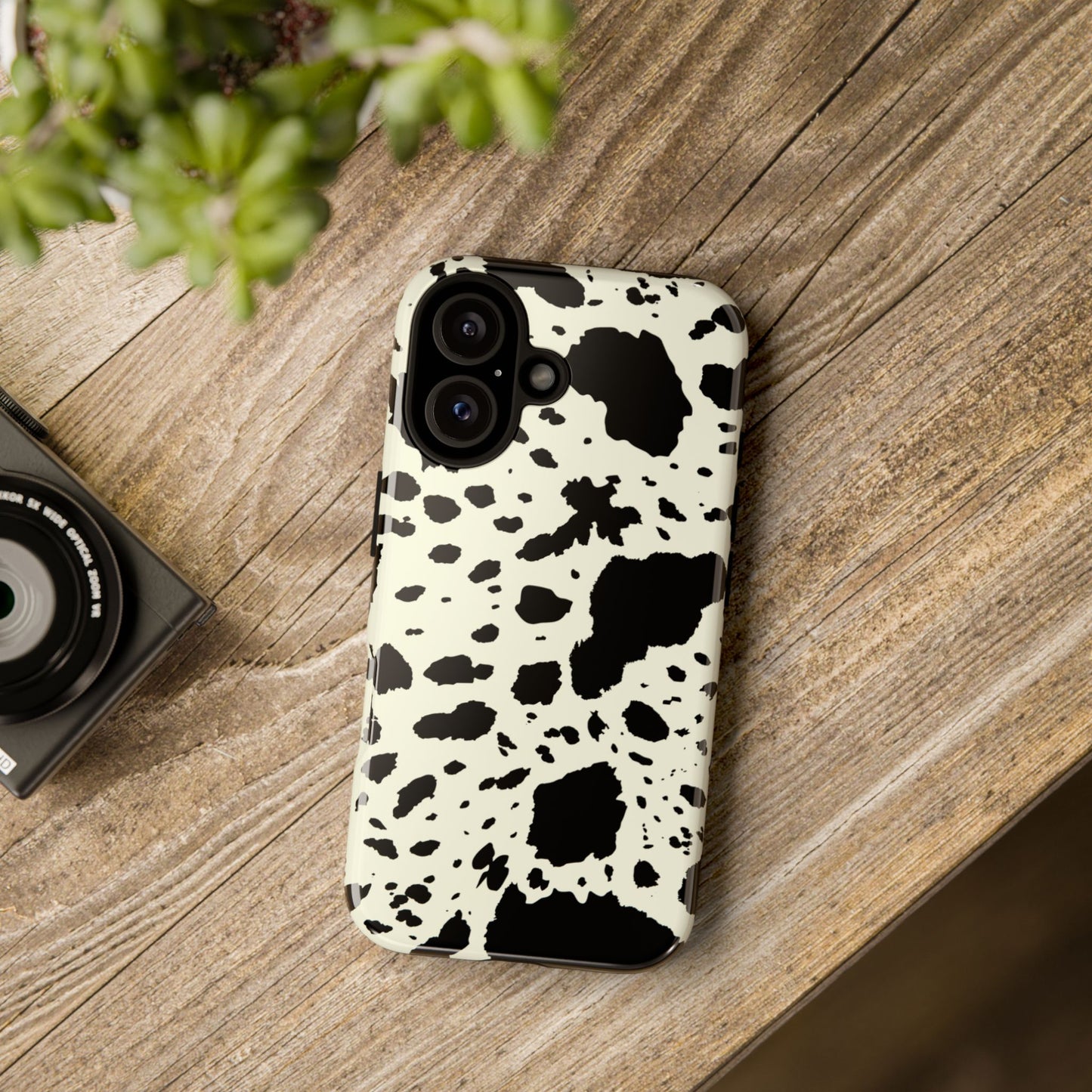 iPHONE Cow Print Tough Phone Cases l Durable Protection