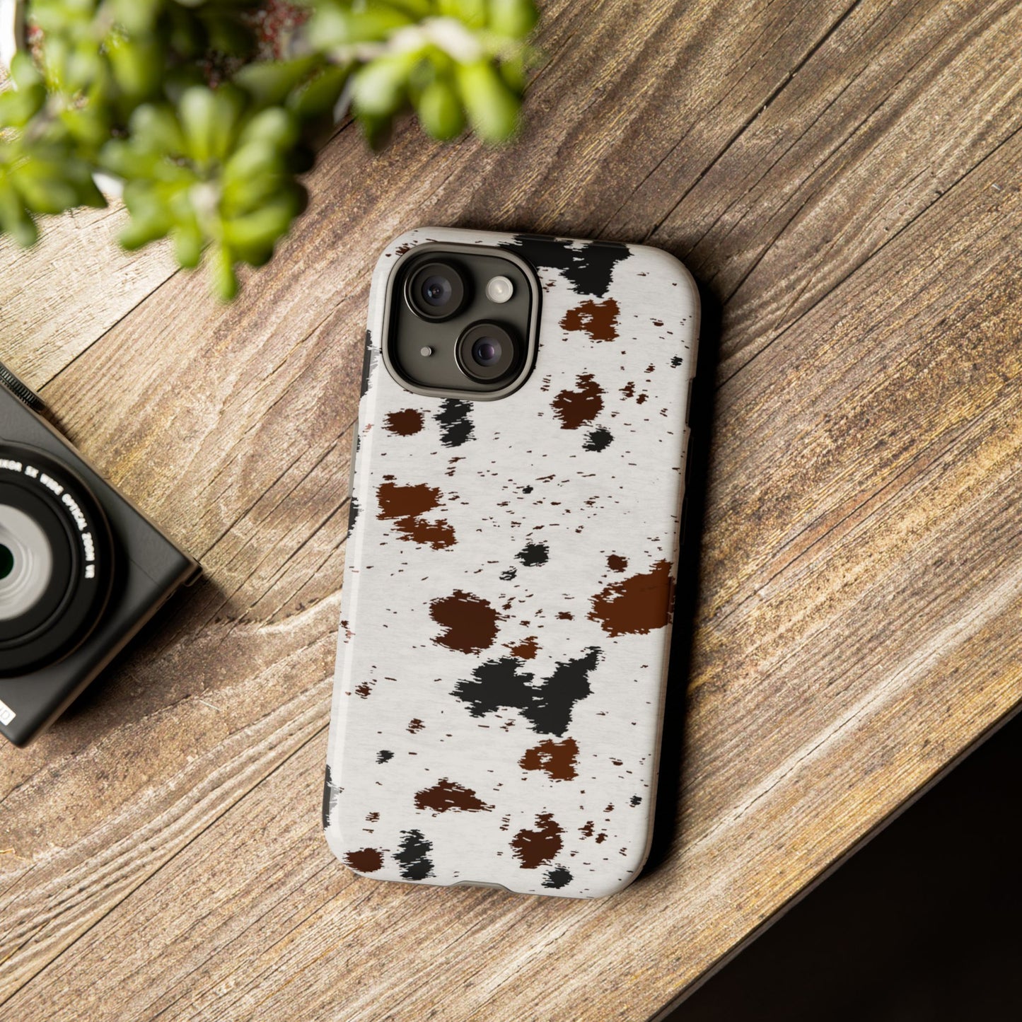 iPHONE Cow Print Tough Phone Case l GIFT FOR HIM AND HER