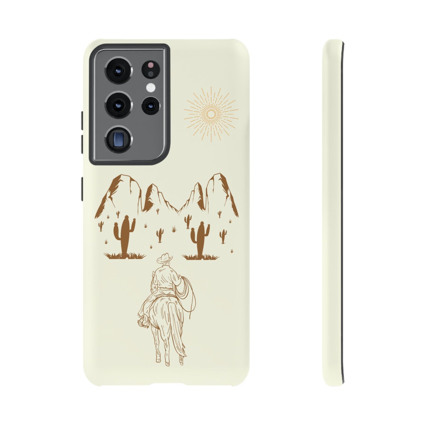 SAMSUNG Cowboy Riding into the Sunset Tough Phone Case