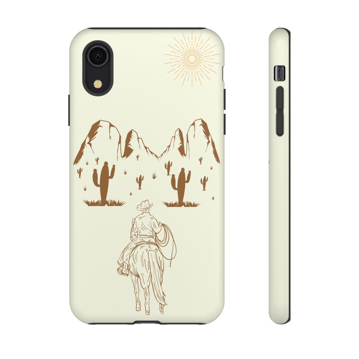 iPHONE Cowboy Riding into the Sunset Tough Phone Case