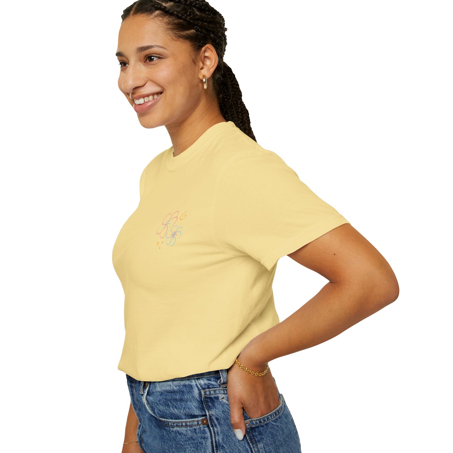 Pastel Hibiscus Logo Garment-Dyed Tee l Summer Essential