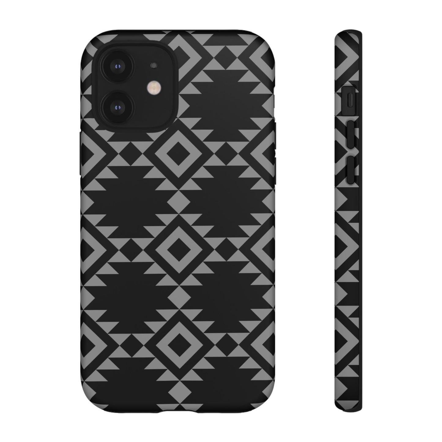 iPHONE Tribal Pattern Black and Grey Tough Phone Case | MADE FOR HIM AND HER