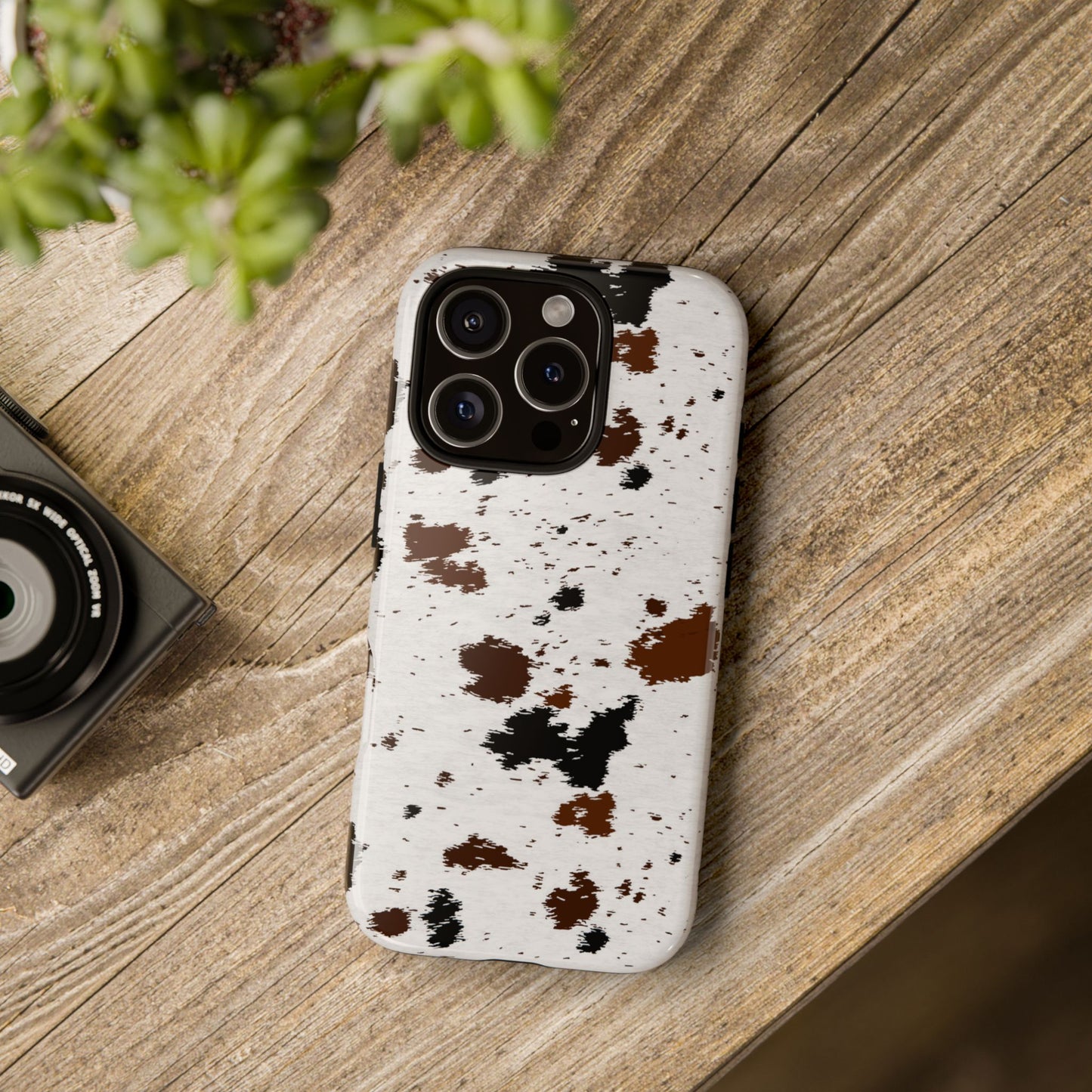 iPHONE Cow Print Tough Phone Case l GIFT FOR HIM AND HER