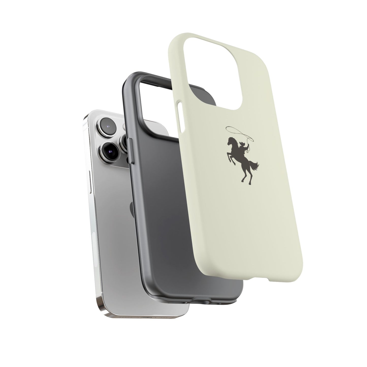 iPHONE Western Horse Rider Phone Case l Durable Phone Cover, Cowboy Style, Tough Case