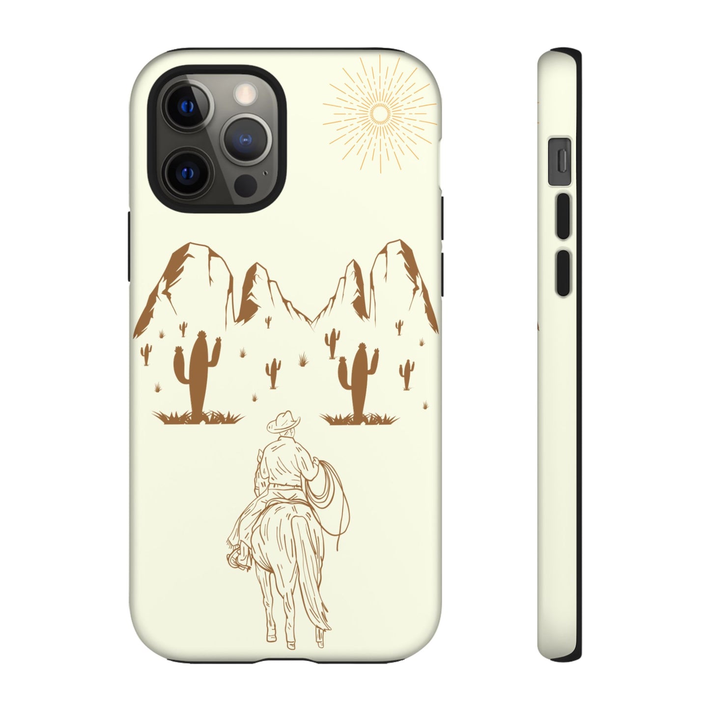 iPHONE Cowboy Riding into the Sunset Tough Phone Case