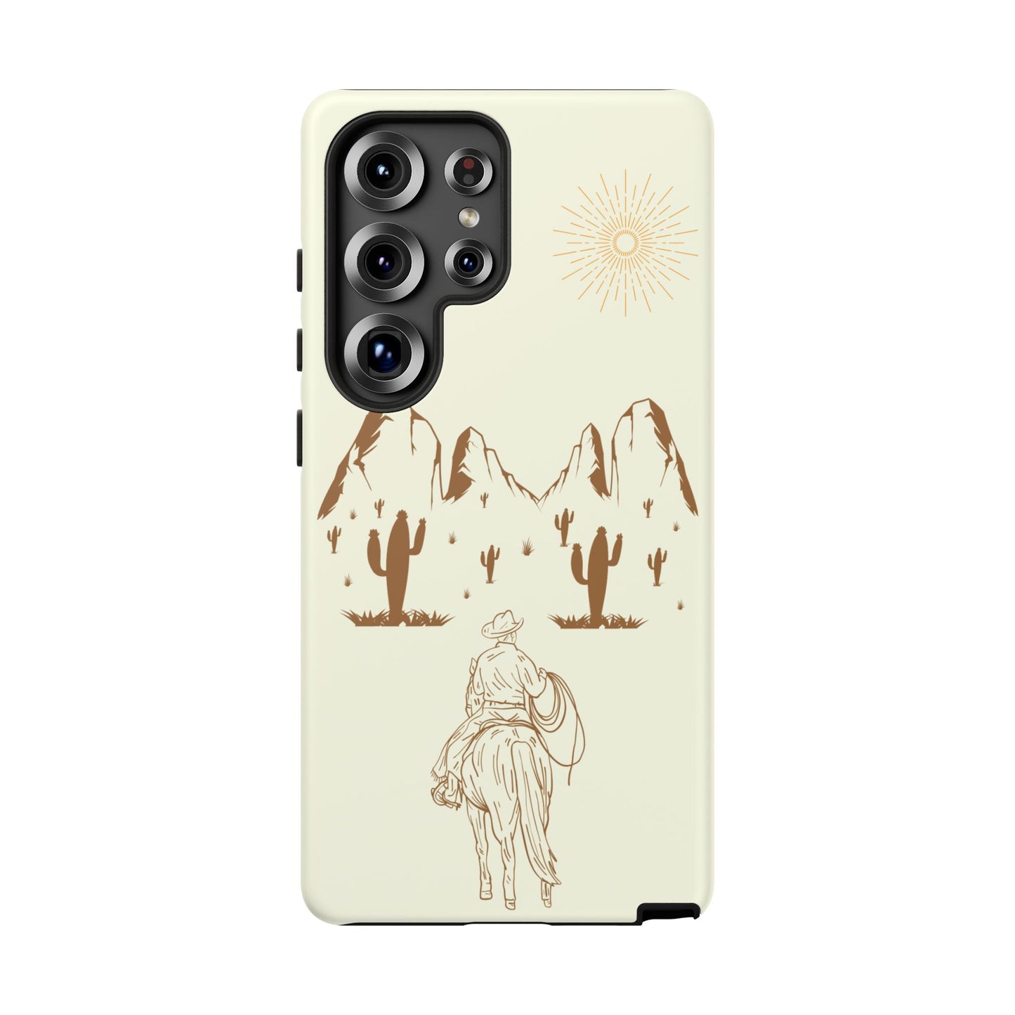 SAMSUNG Cowboy Riding into the Sunset Tough Phone Case