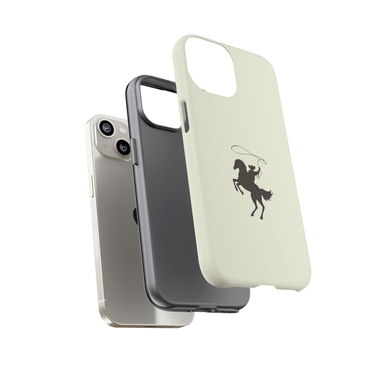 iPHONE Western Horse Rider Phone Case l Durable Phone Cover, Cowboy Style, Tough Case