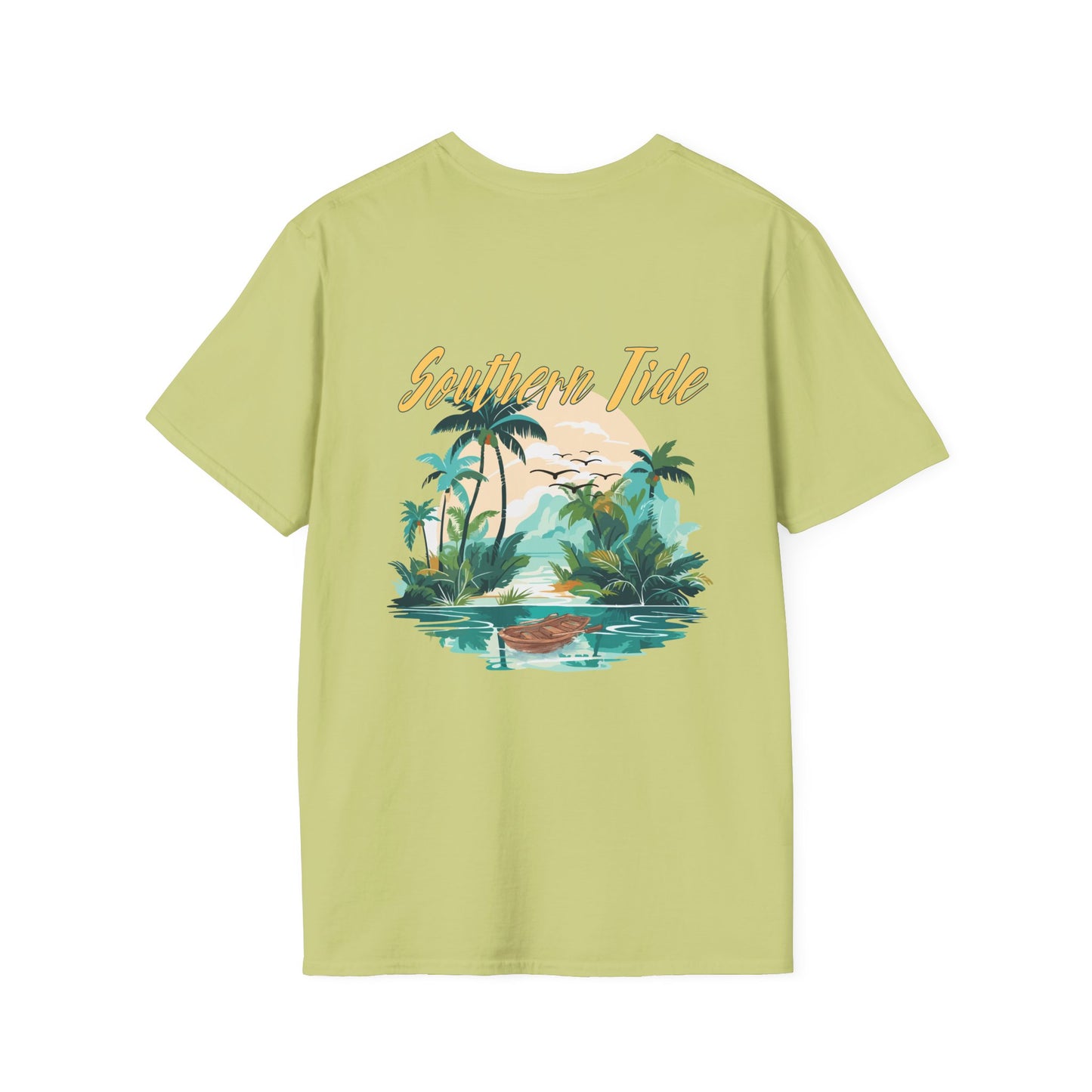 "Southern Tide" Tropical T-Shirt l Unisex Softstyle Tee, Summer Apparel