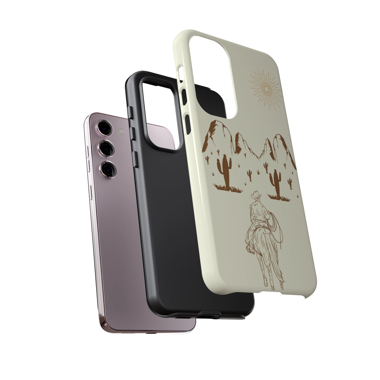 SAMSUNG Cowboy Riding into the Sunset Tough Phone Case