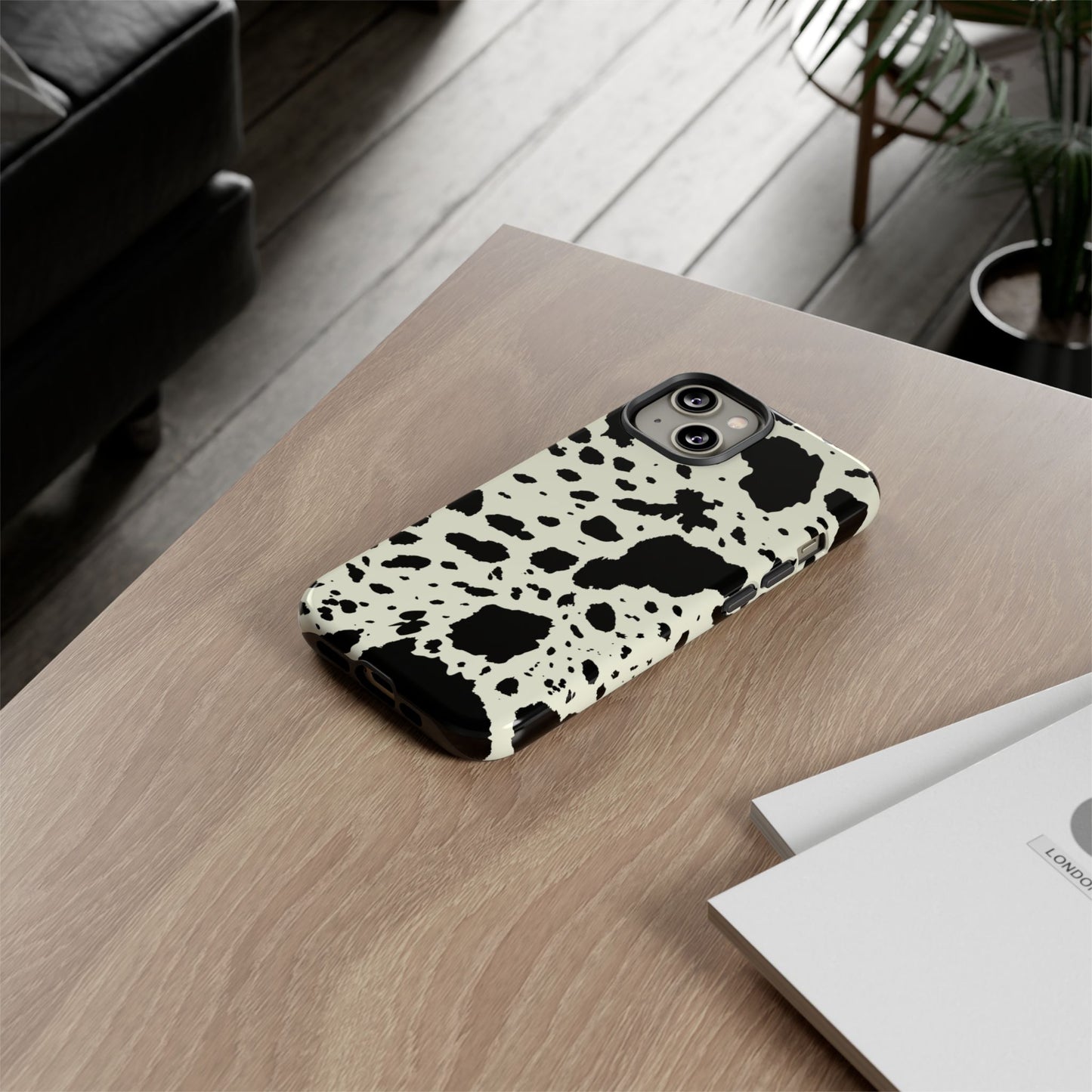 iPHONE Cow Print Tough Phone Cases l Durable Protection