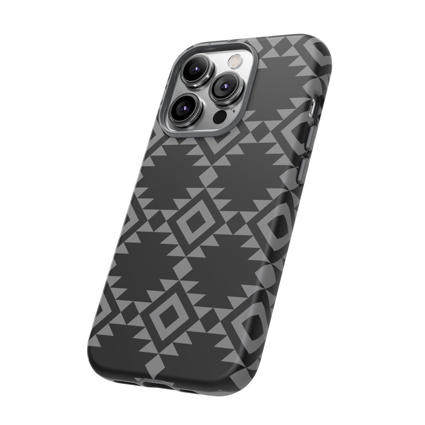 iPHONE Tribal Pattern Black and Grey Tough Phone Case | MADE FOR HIM AND HER